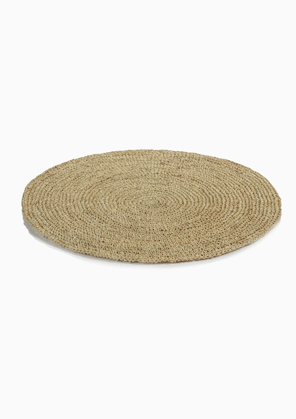 Crochet Palm Raffia Placemat | Round