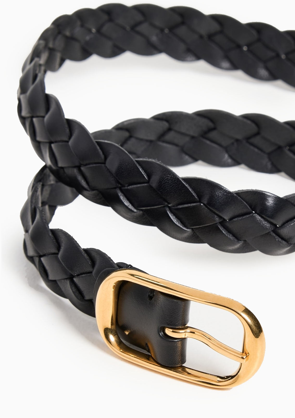 Nili Lotan Braided Reine Black Belt. Available at Diani.