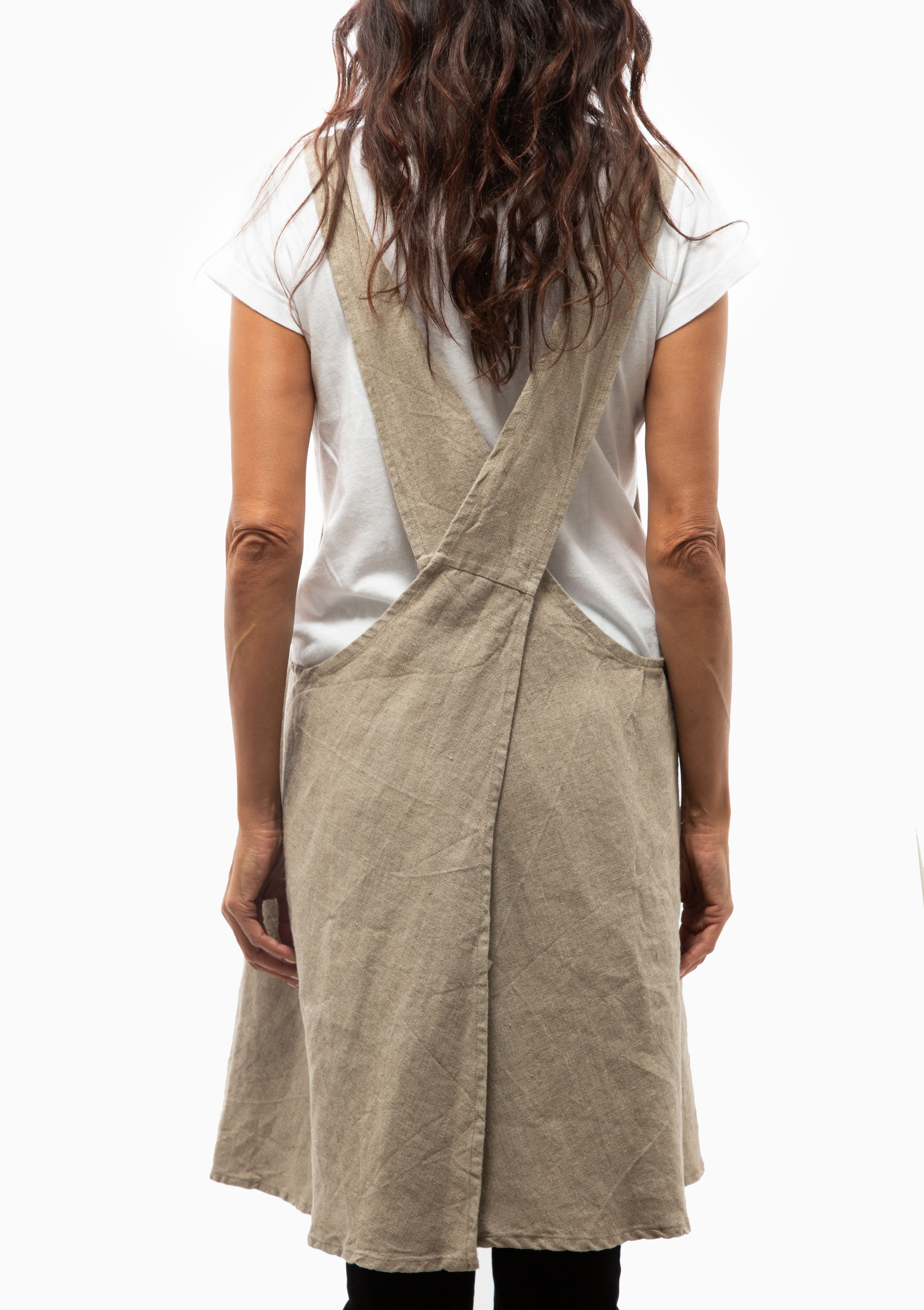 French Linen Country Crossback Apron