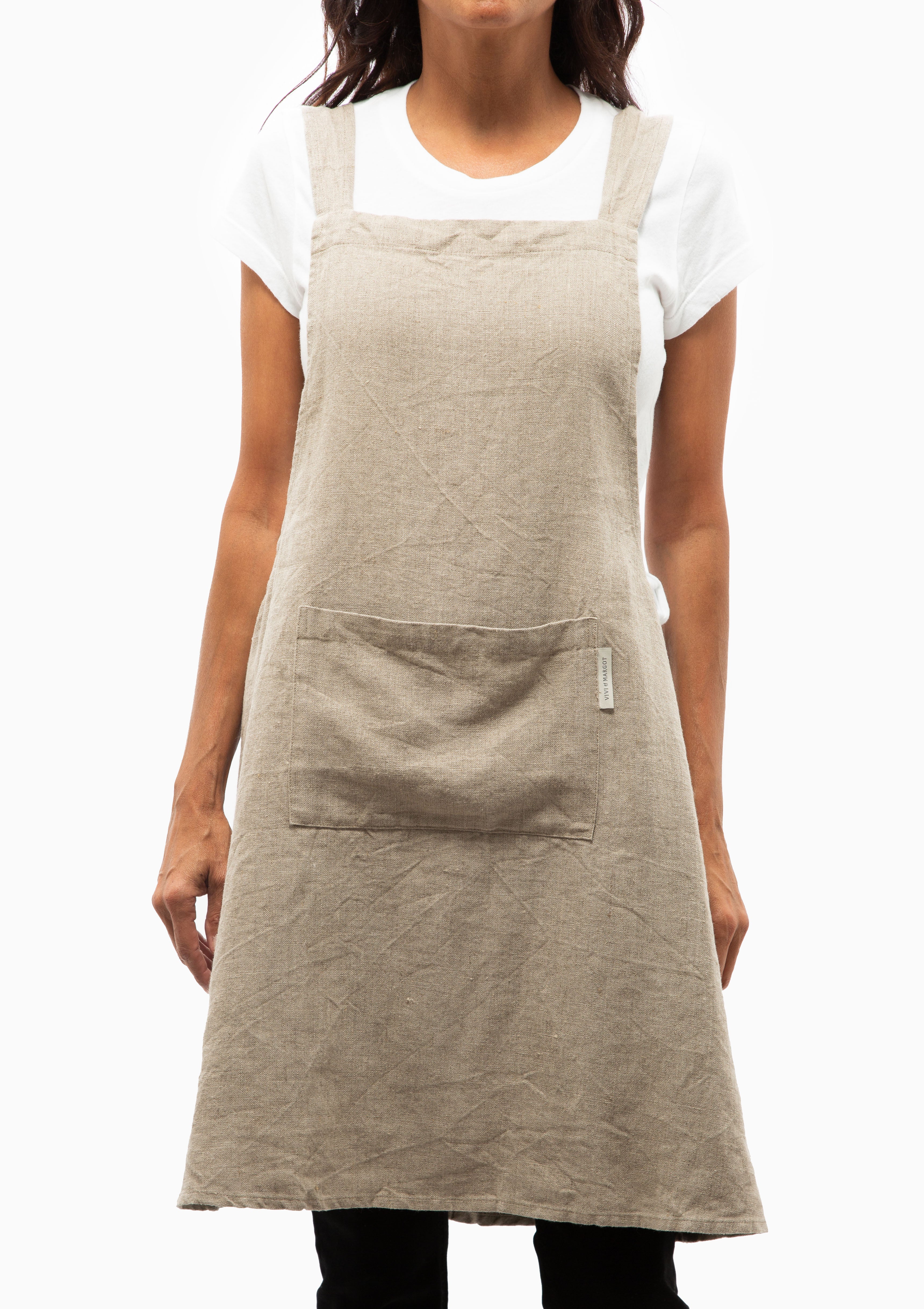 French Linen Country Crossback Apron