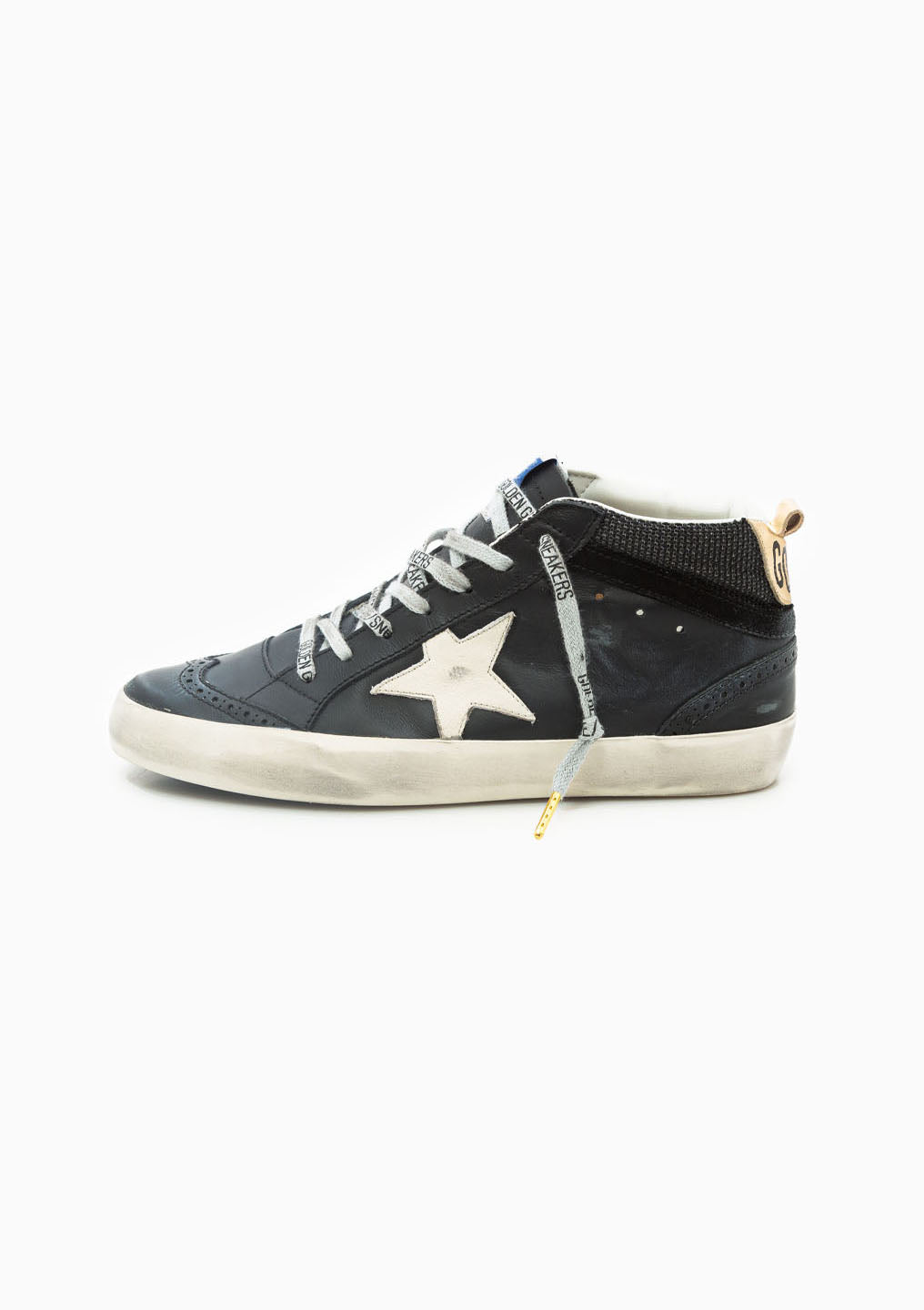 Golden Goose Mid Star Sneaker Leather Net Upper Suede Wave