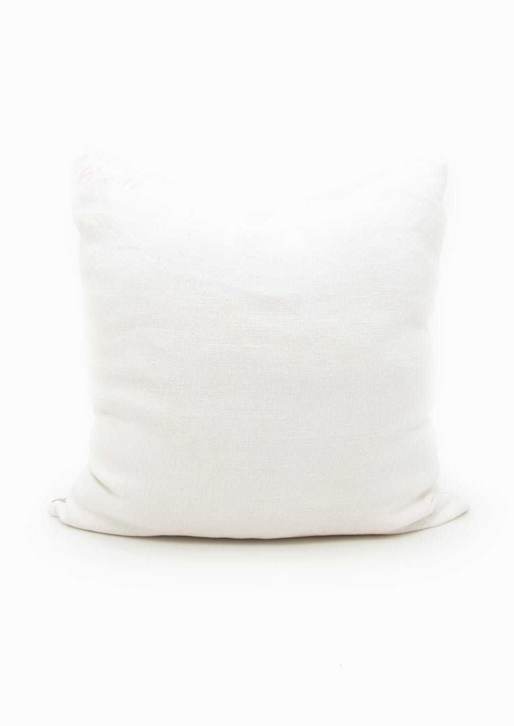 HM Monogram Vintage Linen Cushion, Cream | 25"x25"