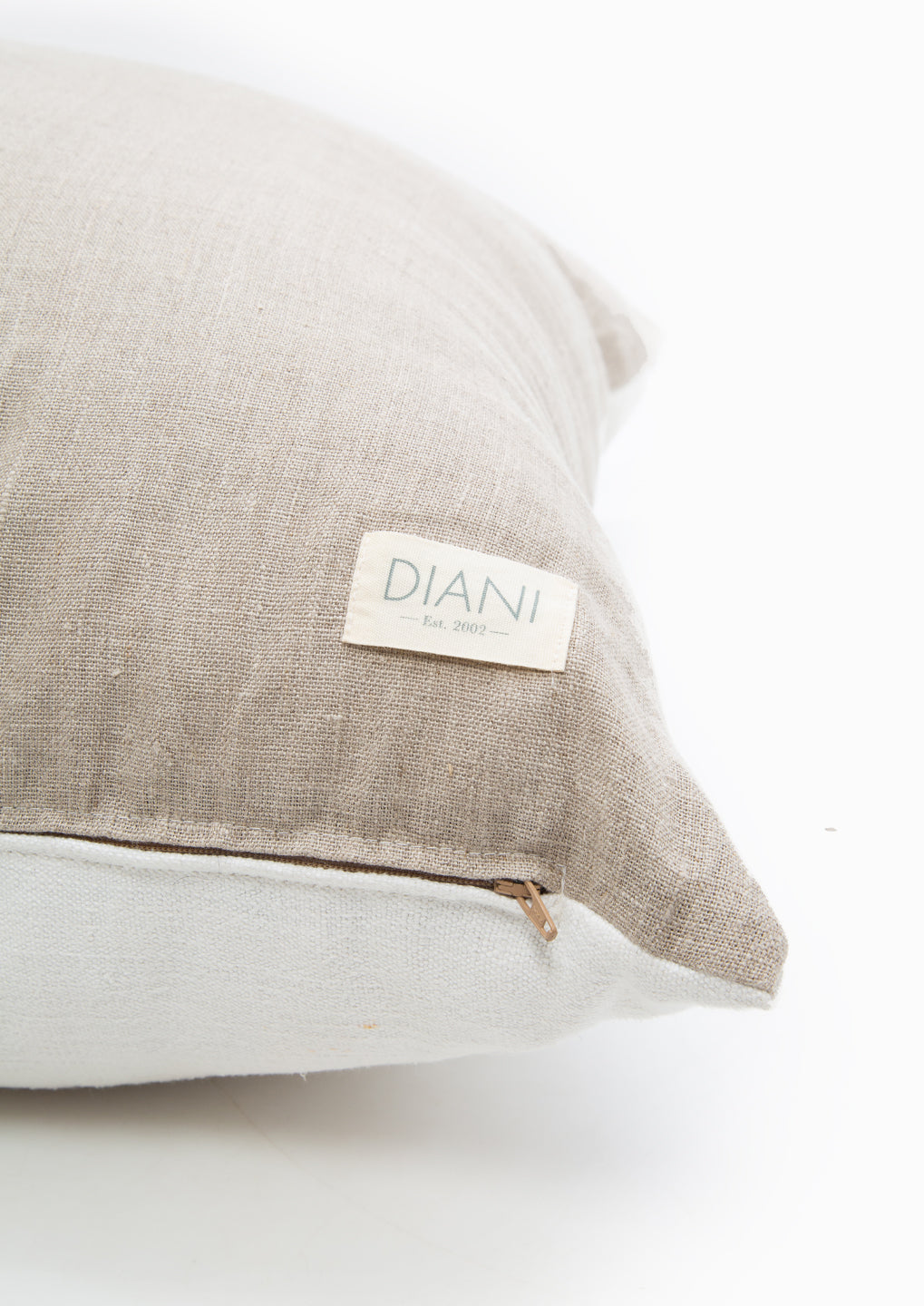 HM Monogram Vintage Linen Cushion, Cream | 25"x25"