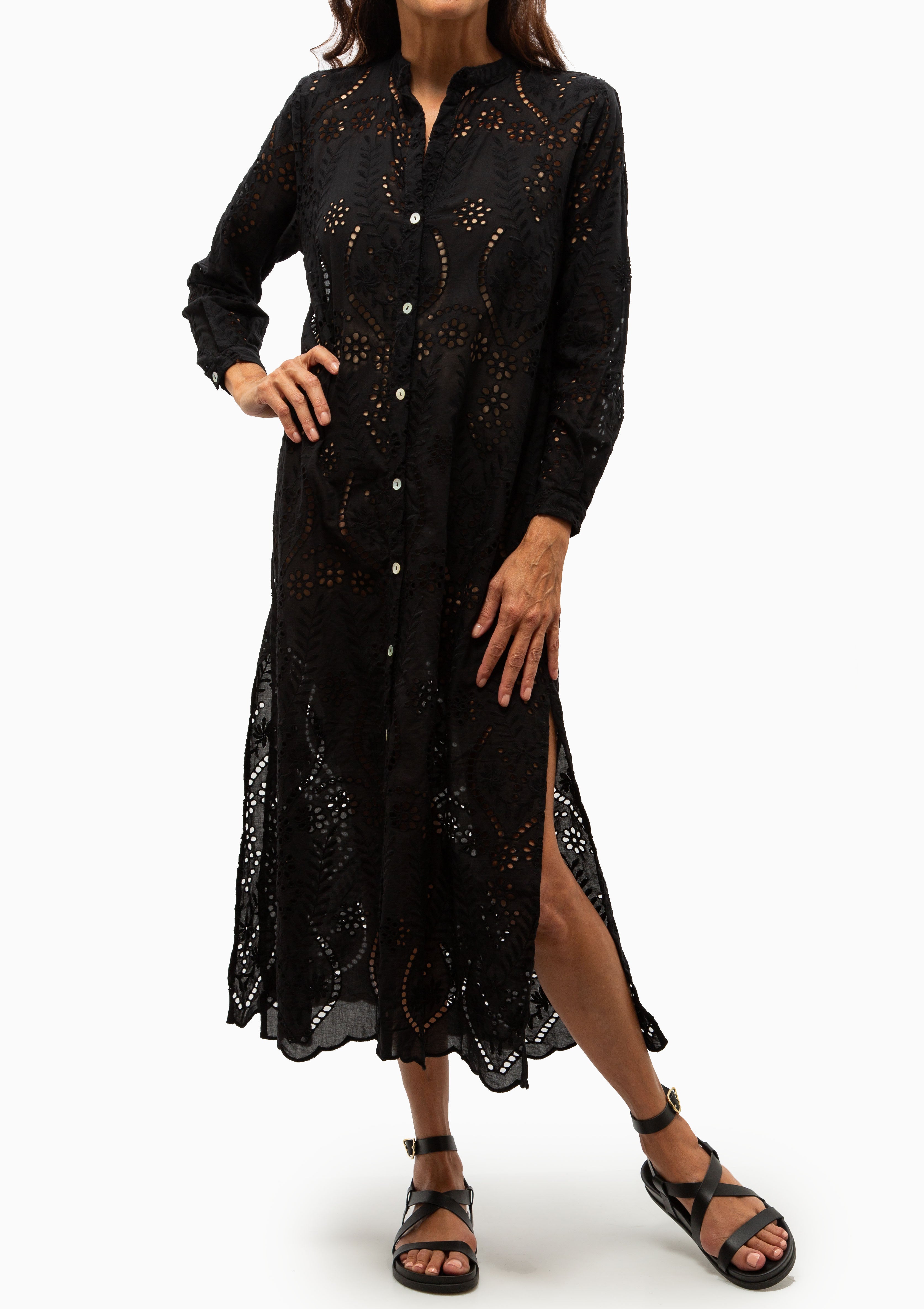 Natalie Martin | MB Dress | Athena Embroidery Black