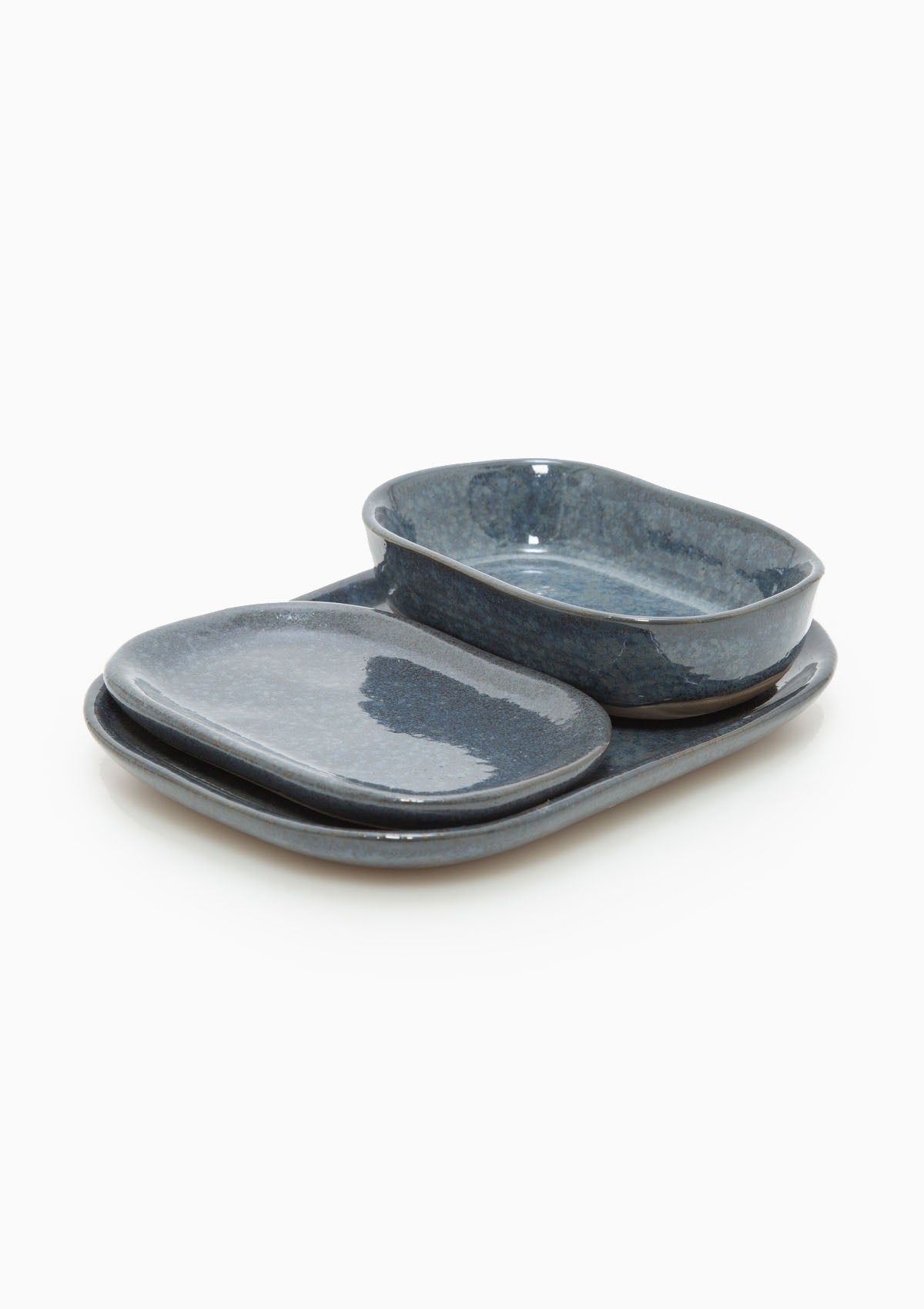 Plate Rectangular No. 3 M | Blue