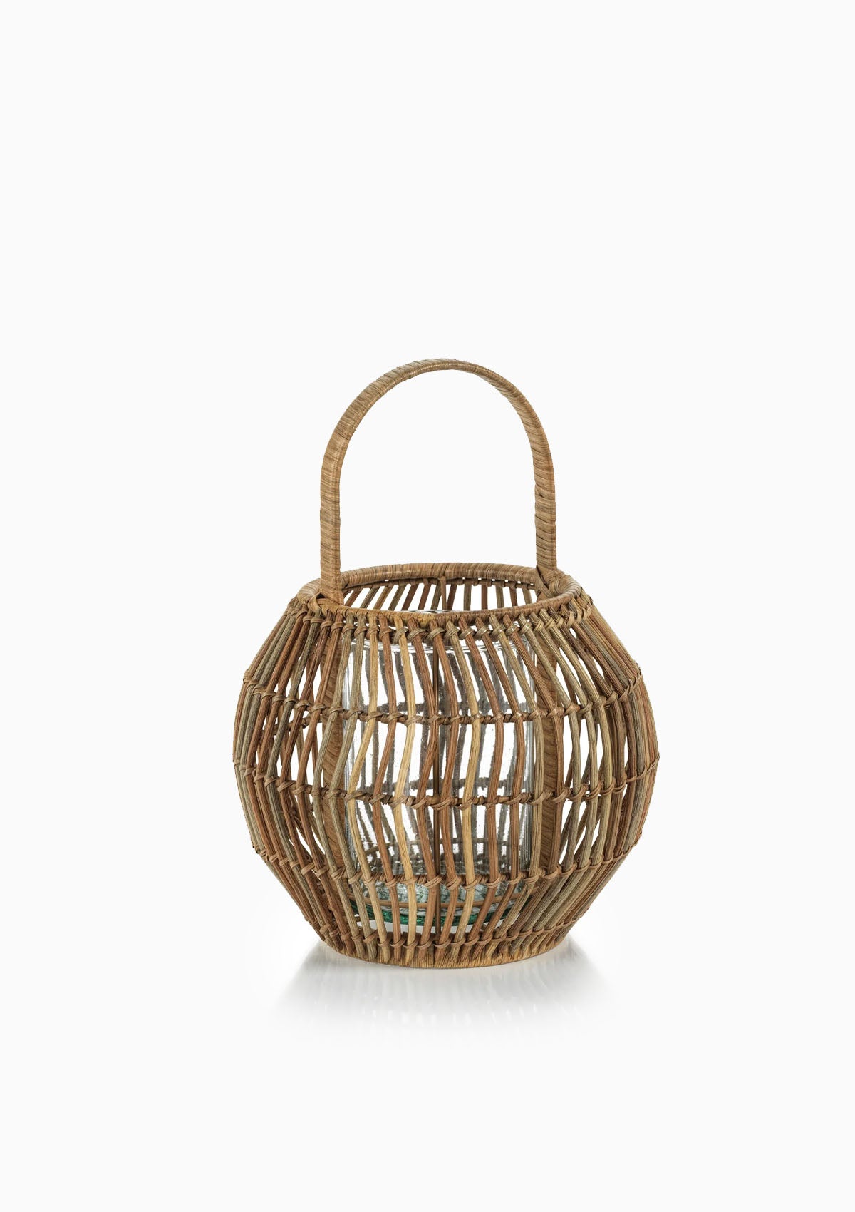 Portofino Rattan Woven Lantern | Medium