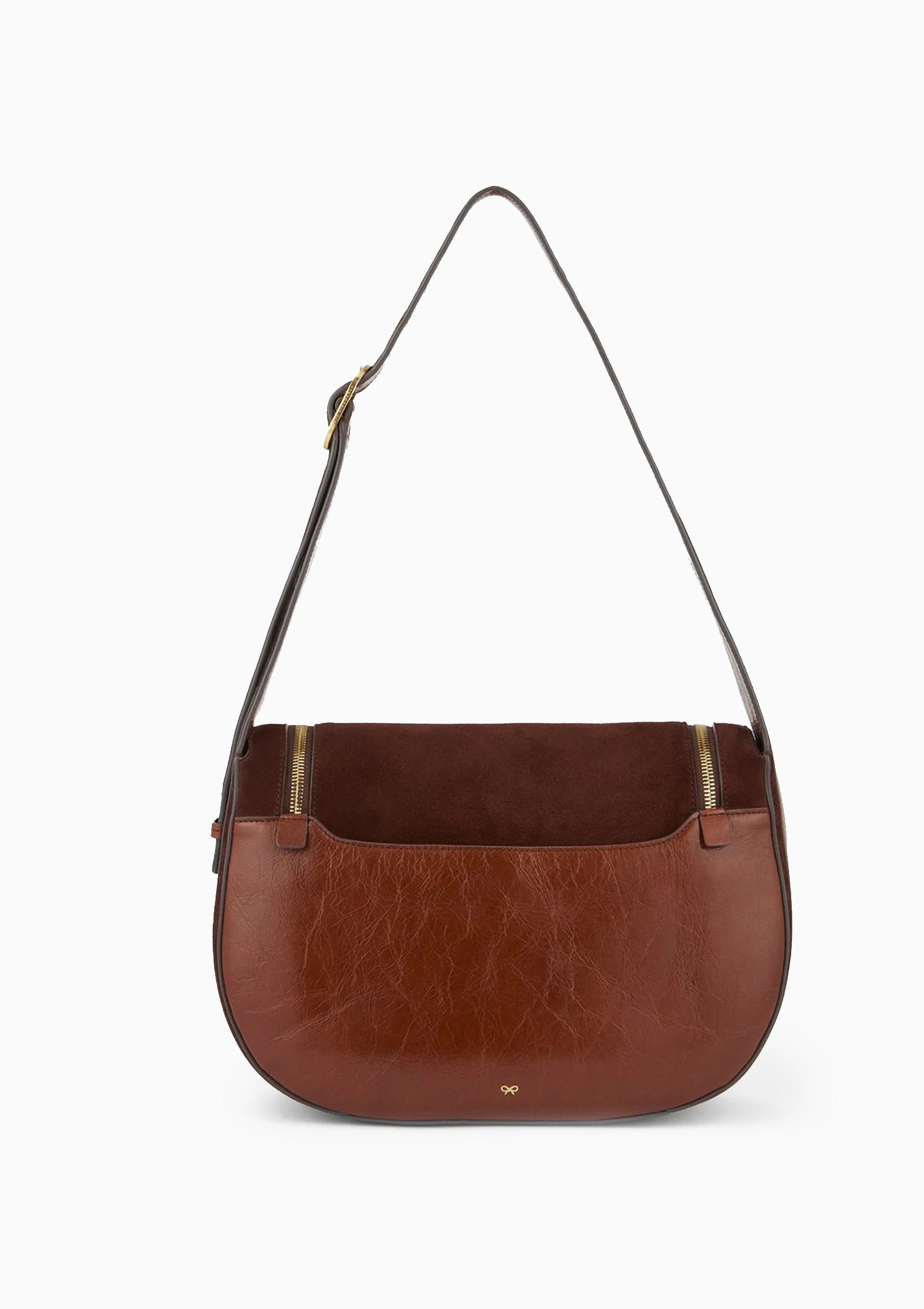 Vere New Shoulder Bag | Suede Dark Cedar