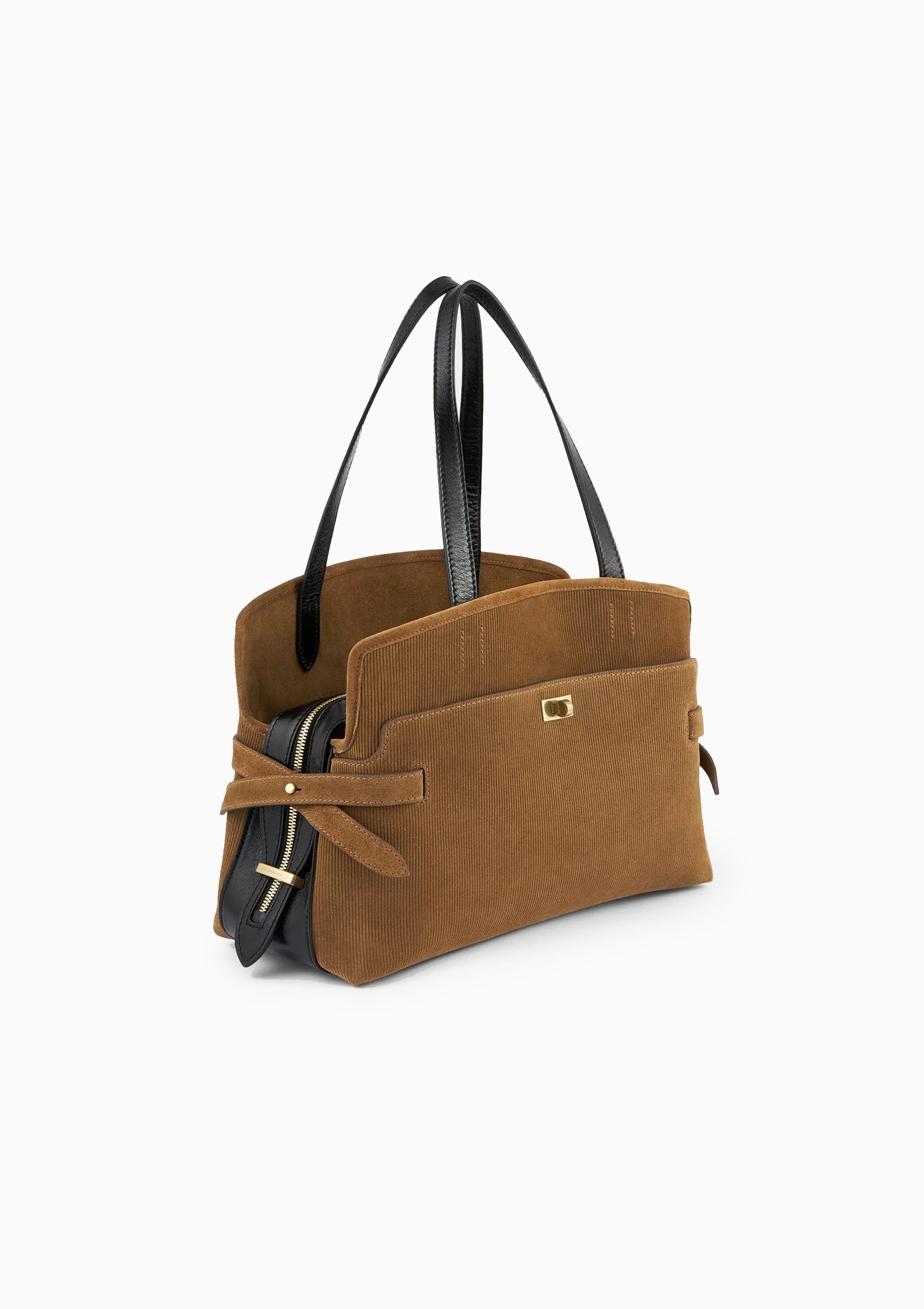 Wilson Shoulder Bag | Sepia Corduroy Suede