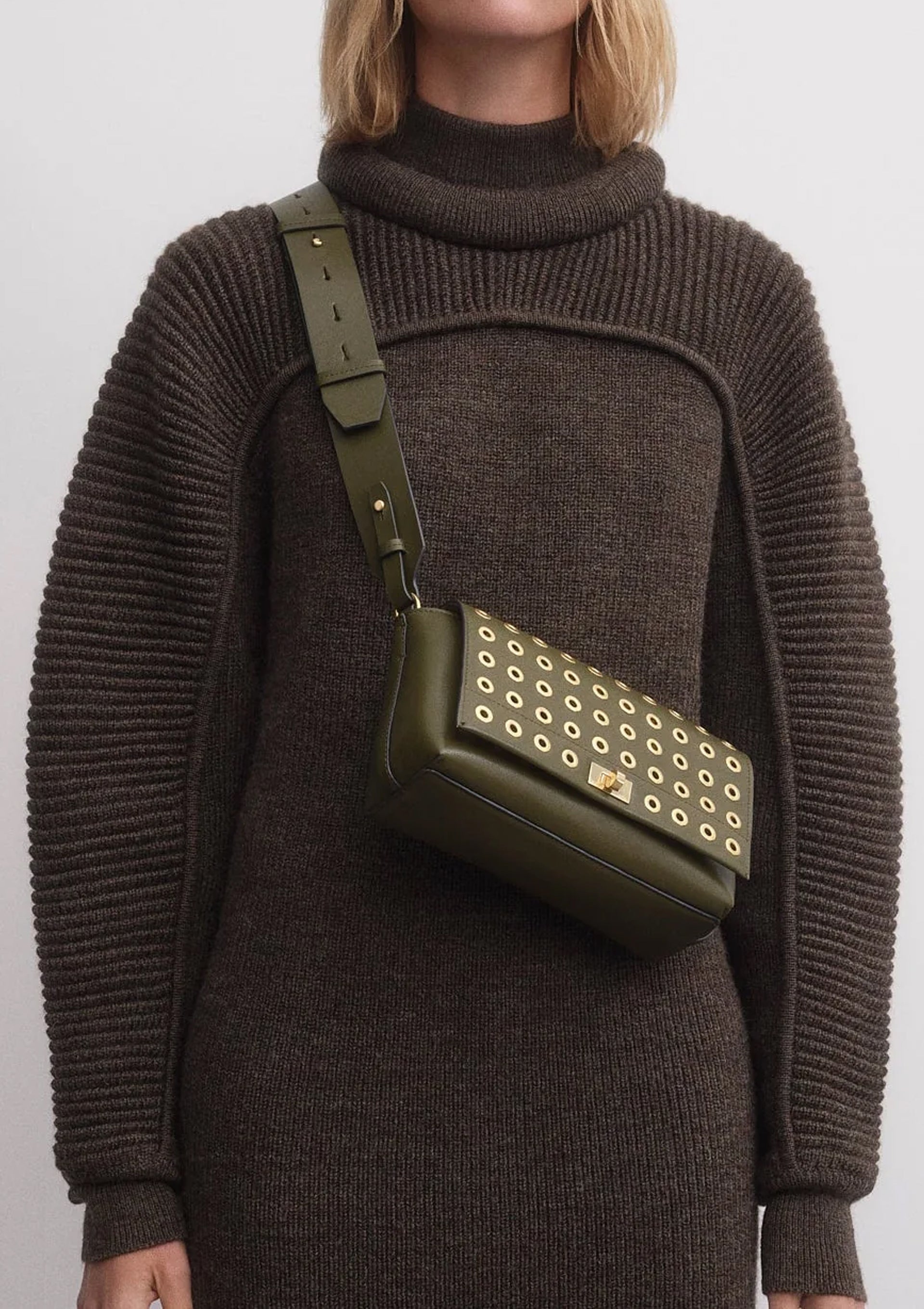 Mortimer Eyelet Crossbody | Bonsai Green