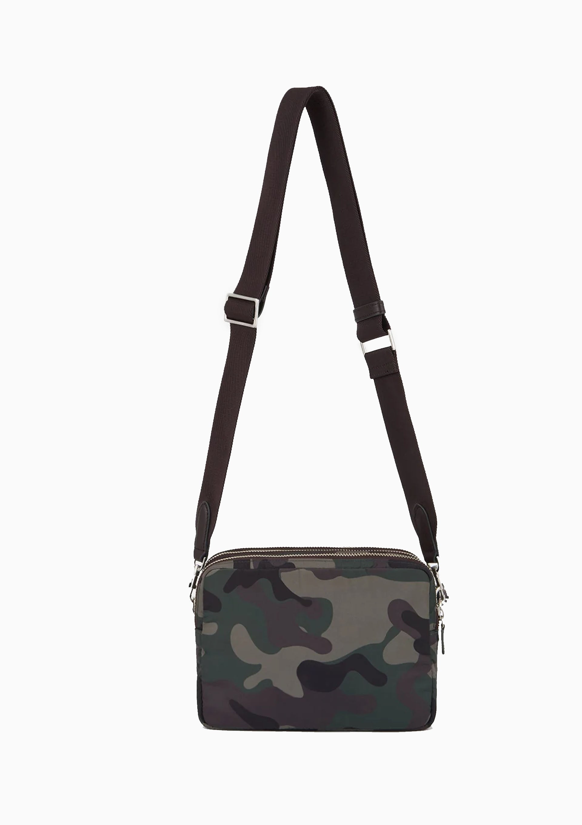 Triple Zip Crossbody Nylon | Camouflage