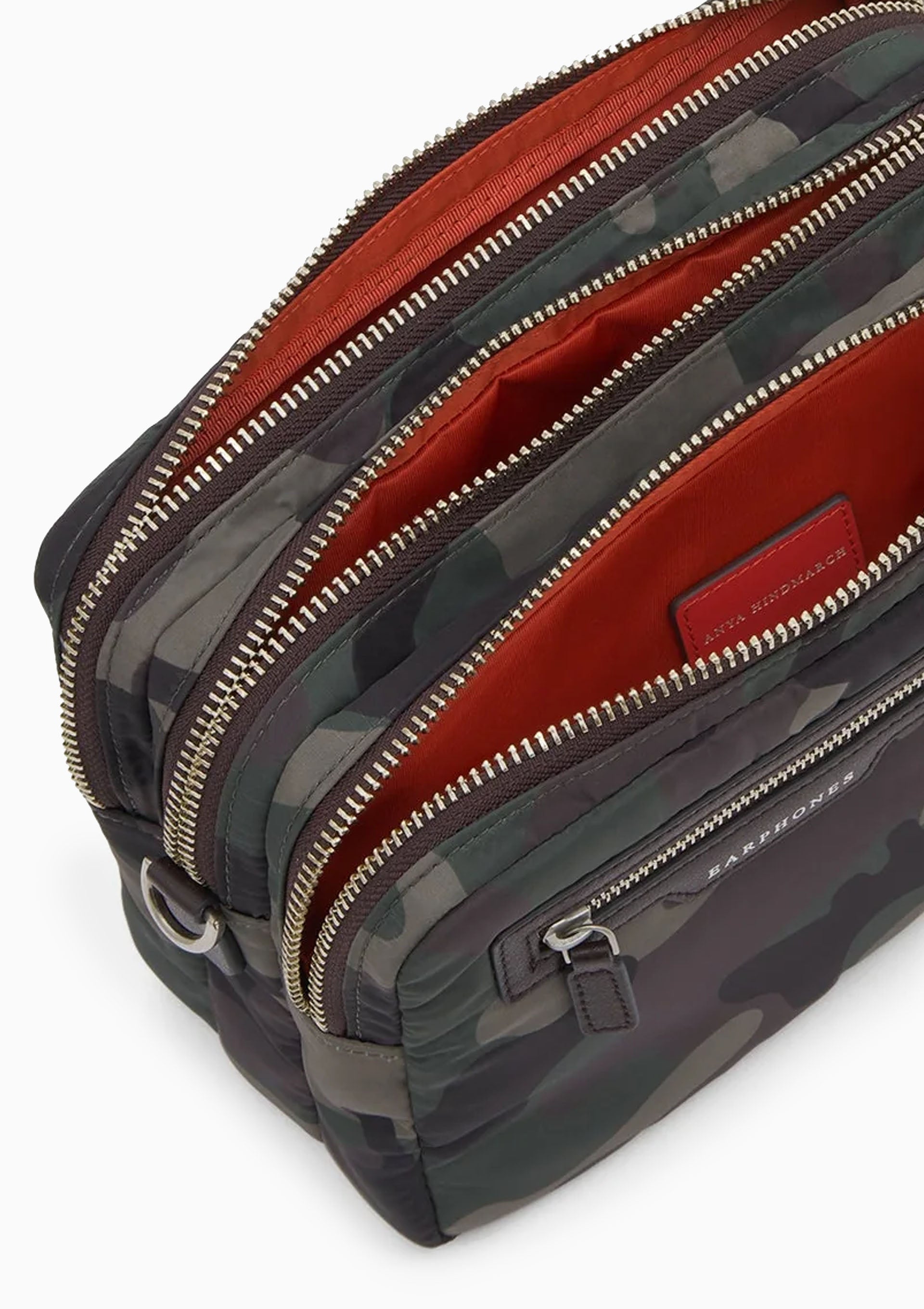 Triple Zip Crossbody Nylon | Camouflage
