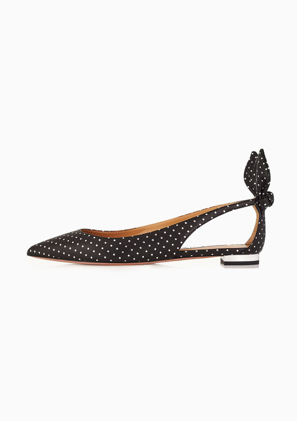 Bow Tie Ballet Flat Black/Silver - Main Image