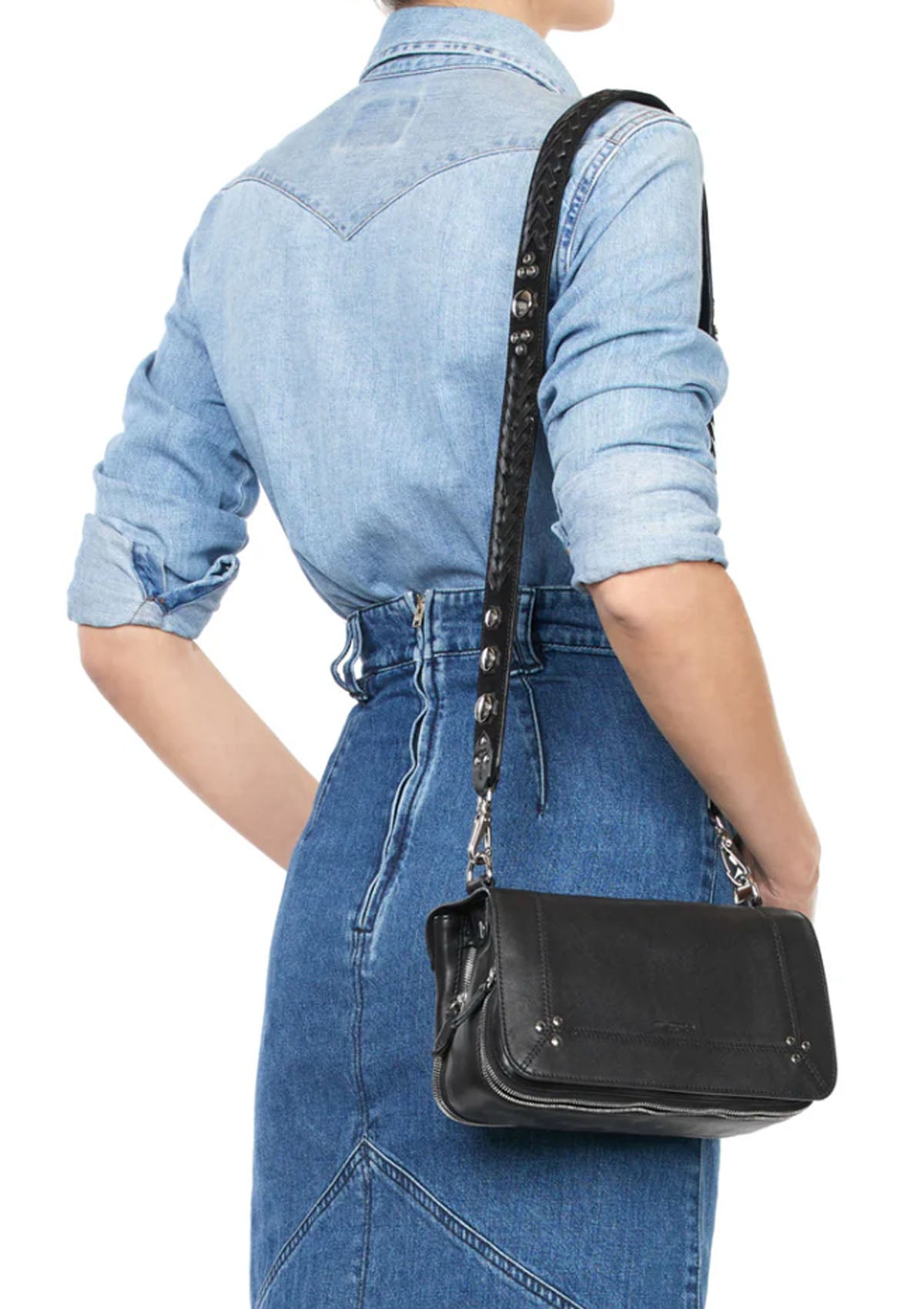 Bandouliere Gaucho | Split Suede Noir