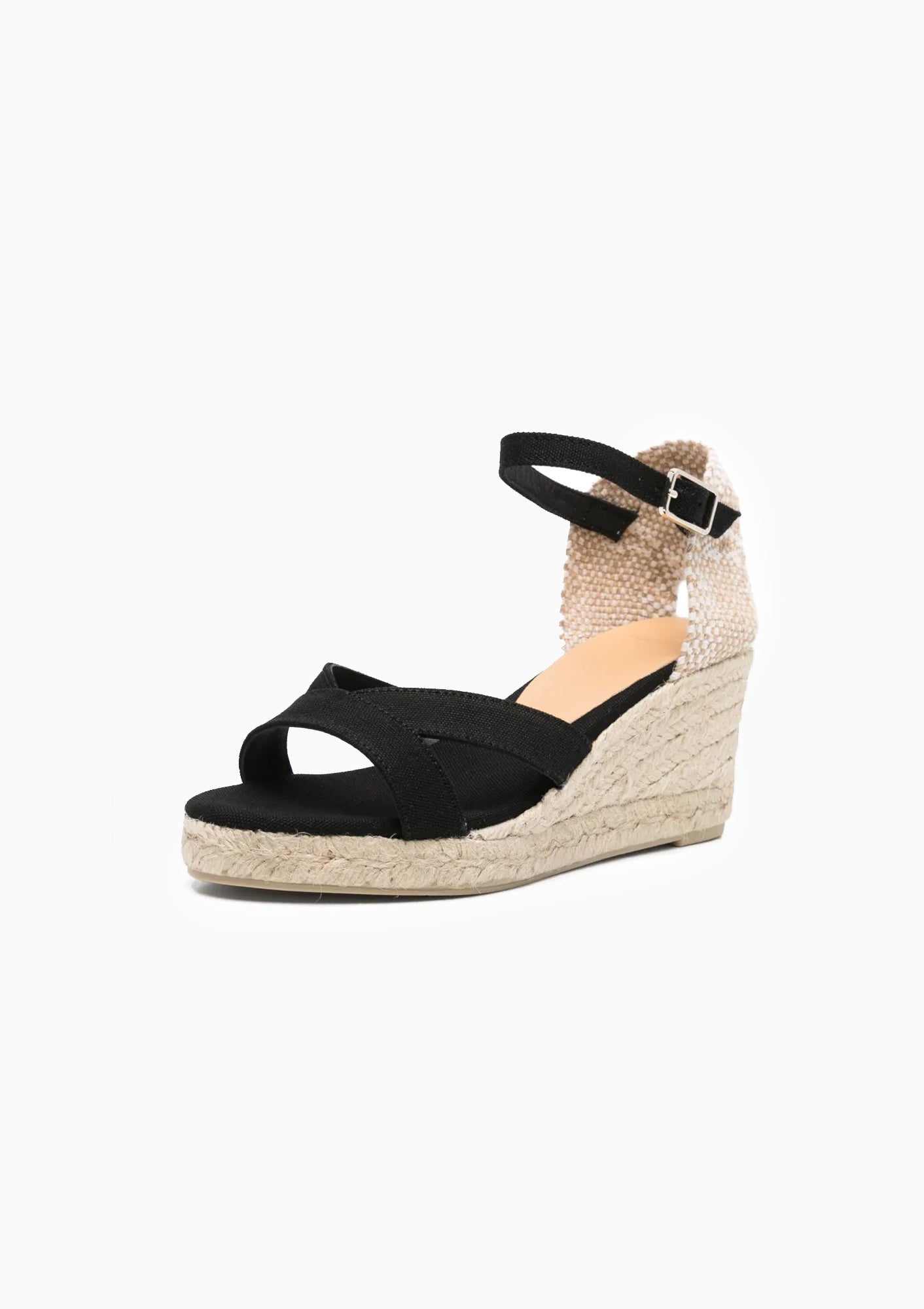 Bruna Canvas Wedge 3" | Negro