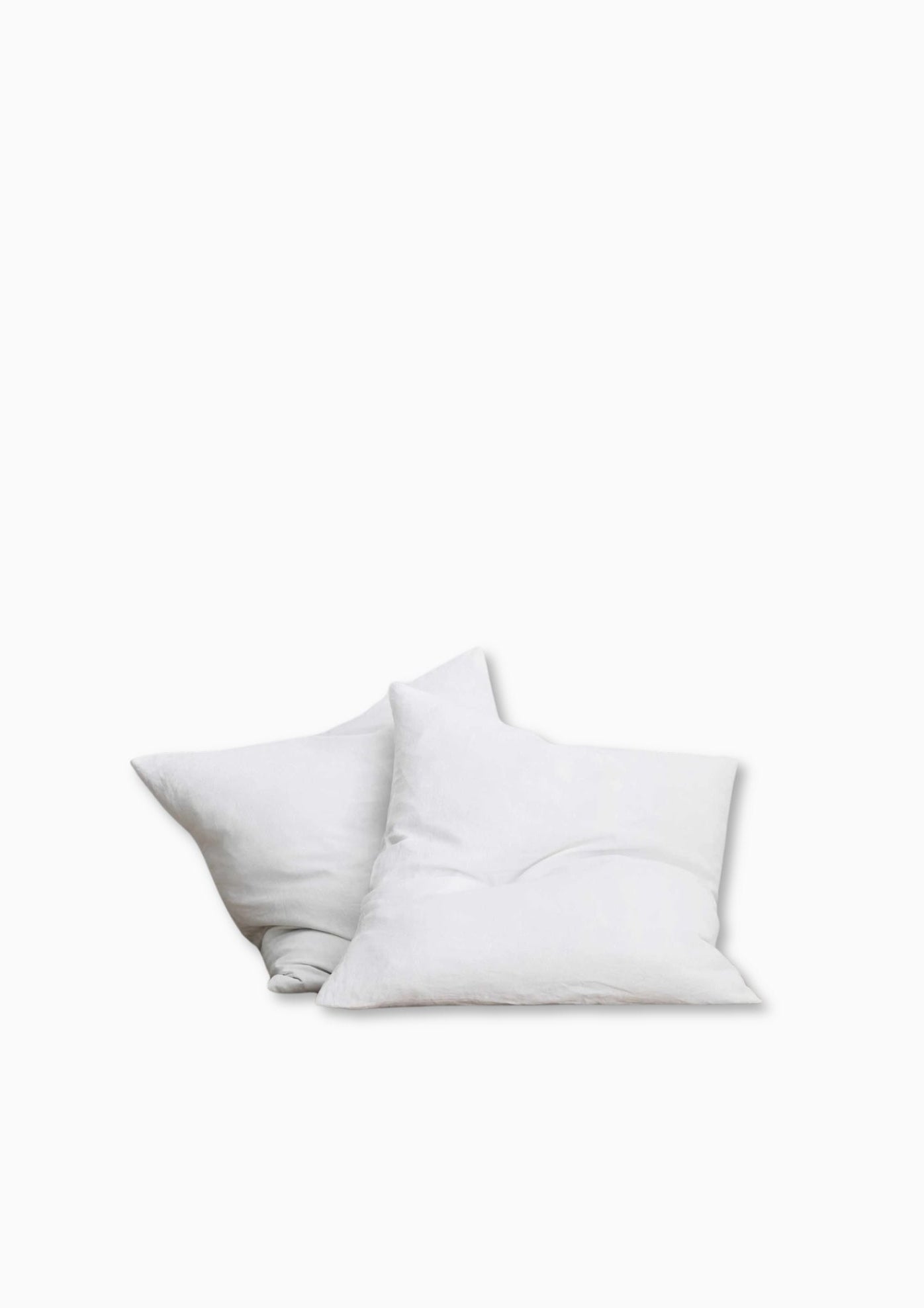Cultiver Euro pillow case in natural white linen, featuring a soft, textured weave and relaxed, breathable finish; effortlessly elegant bedding available at Diani.