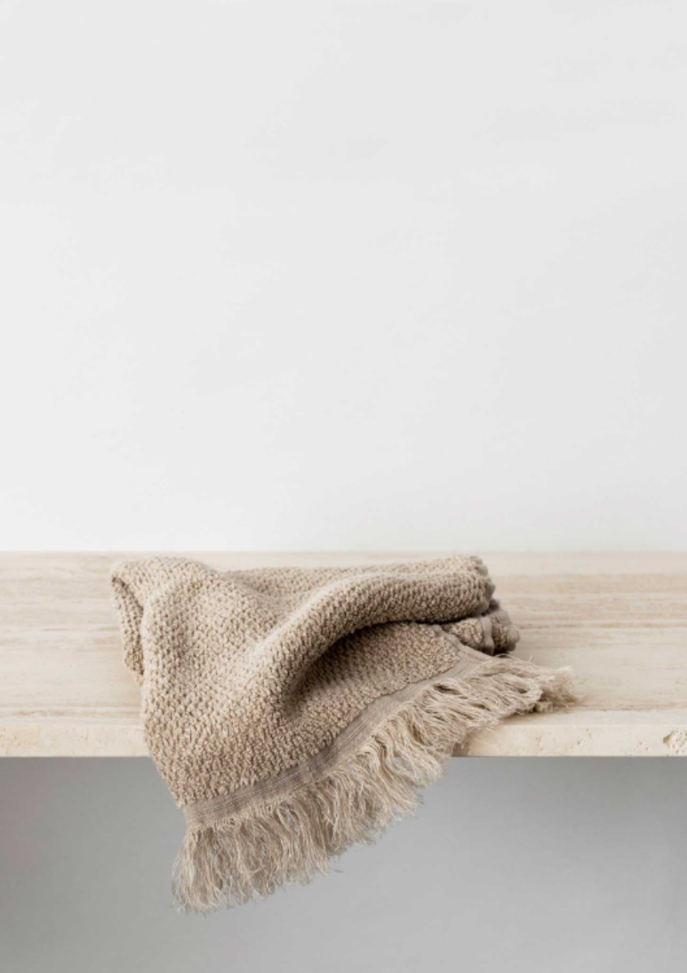 Cultiver Linen Hand Towel in Natural available at Diani.