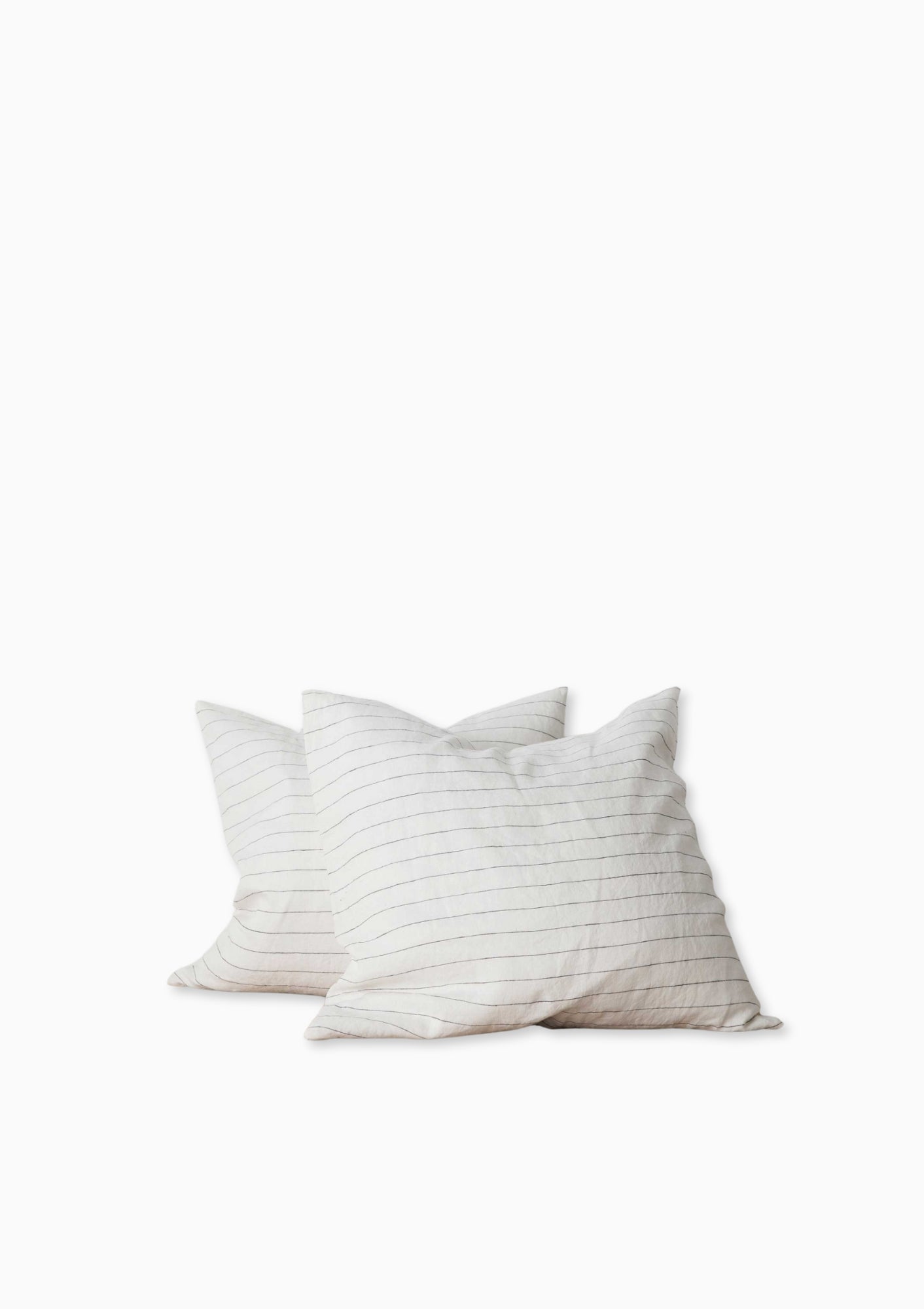 Cultiver Pencil Stripe Linen Euro Pillowcases available at Diani.