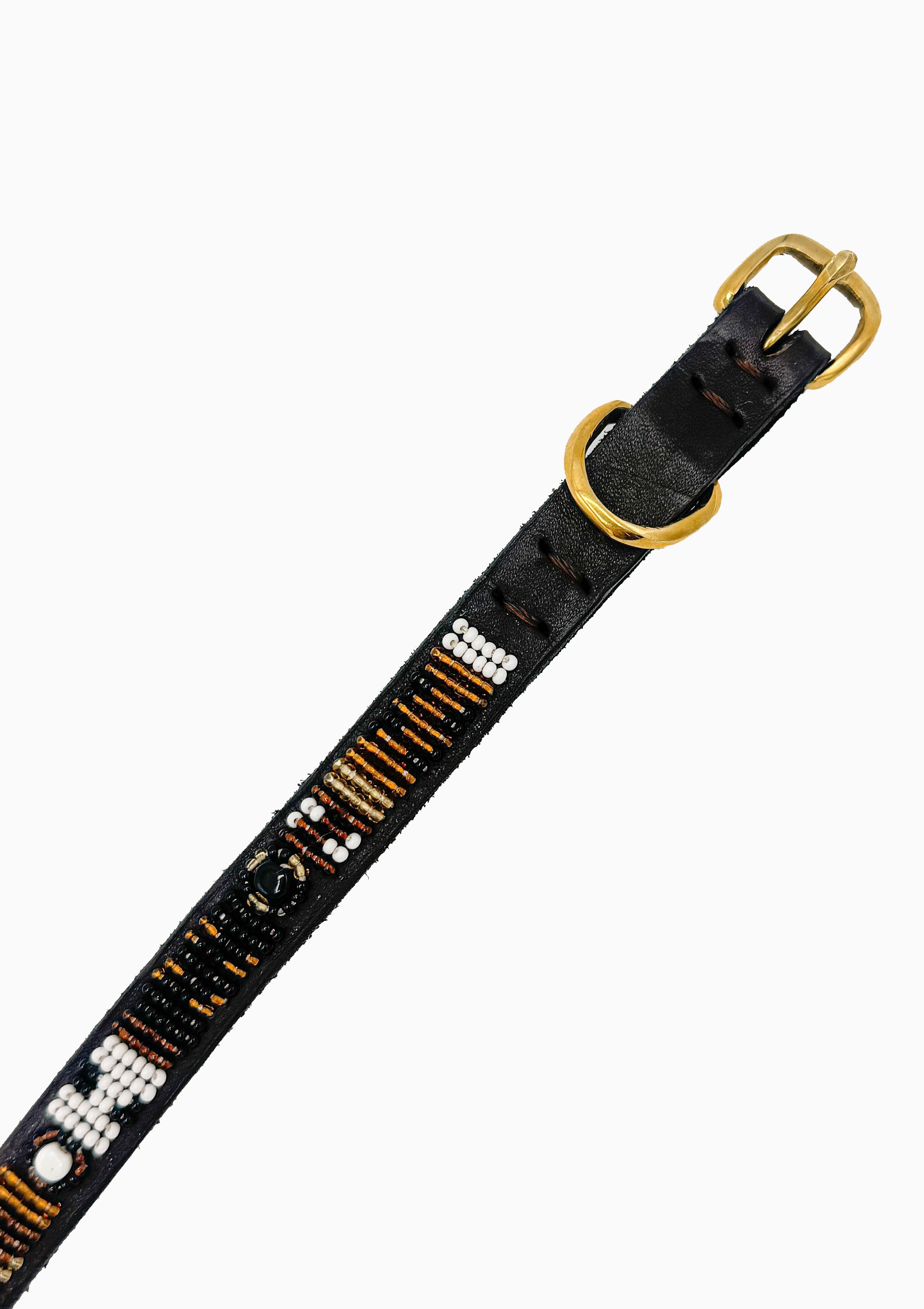 Earth Beaded Dog Collar | 12" Narrow