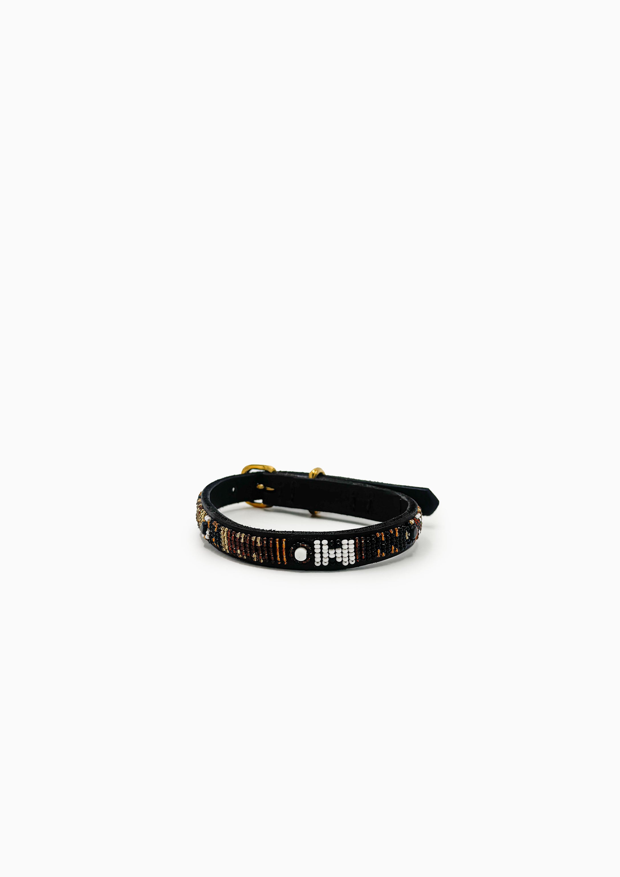 Earth Beaded Dog Collar | 12" Narrow