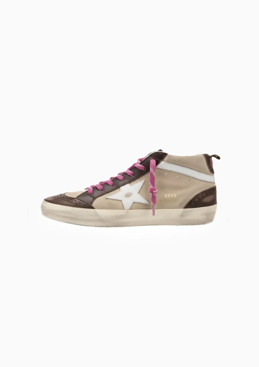 Mid Star Sneaker Suede Leather Toe & Star | Brown/Beige/White