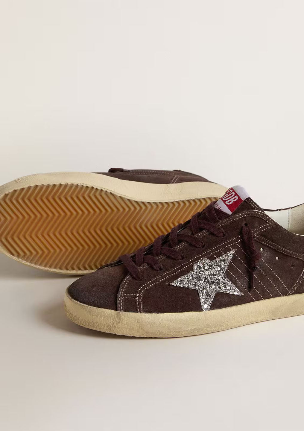 Superstar Sneaker Suede Glitter Star | Brown/Silver