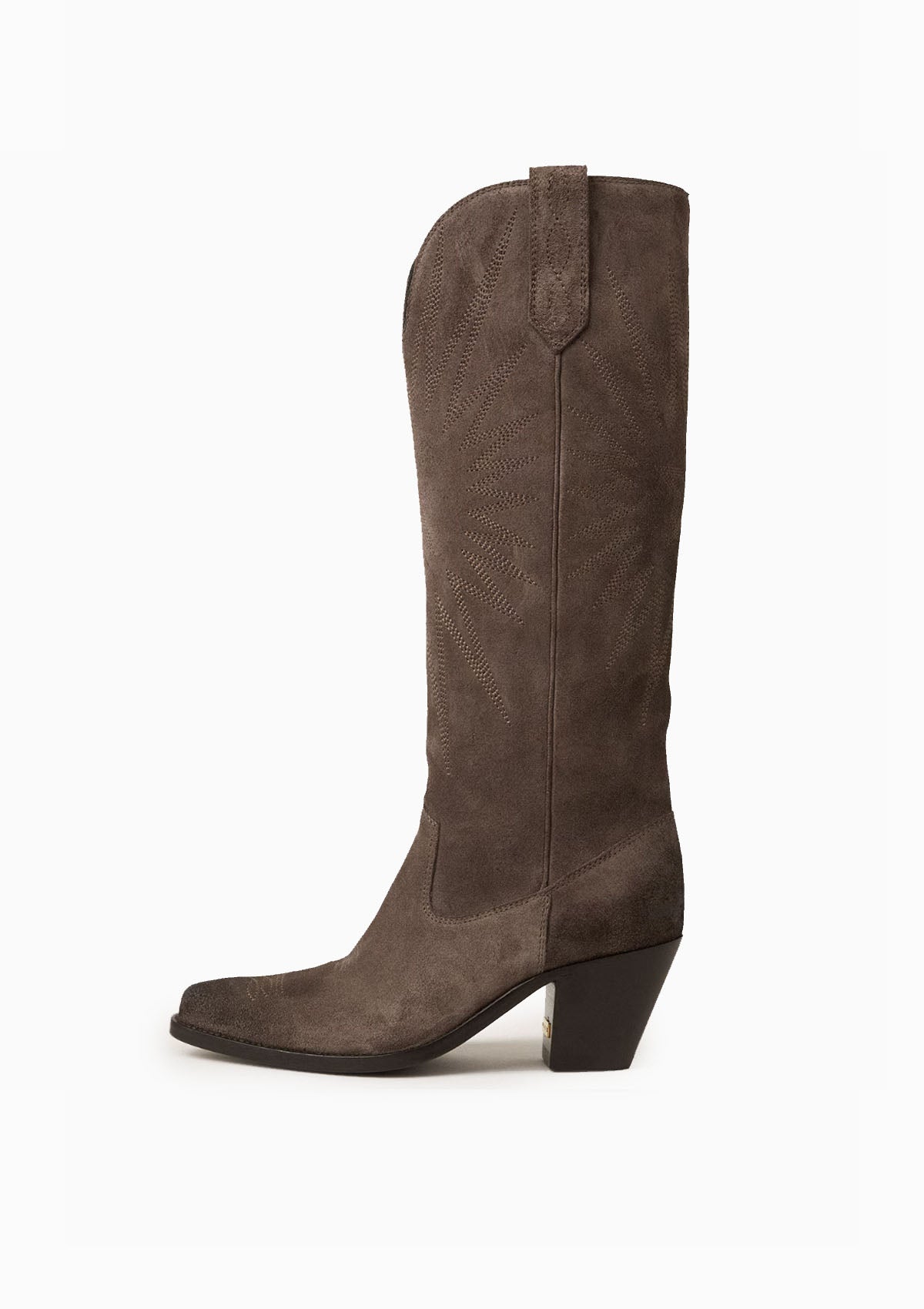 Wish Star Boot Suede Inlay Star Dark Brown1