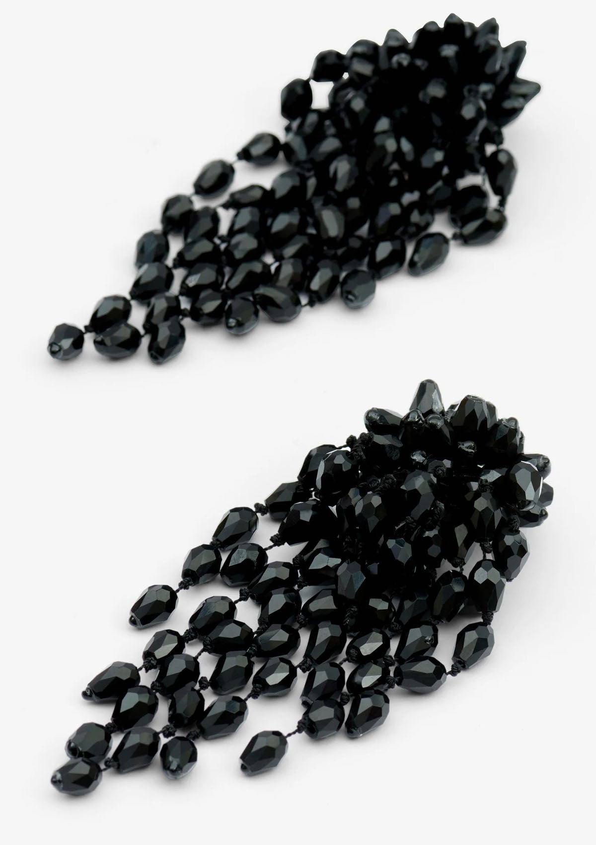 Hanabi Earrings | Black/Silver
