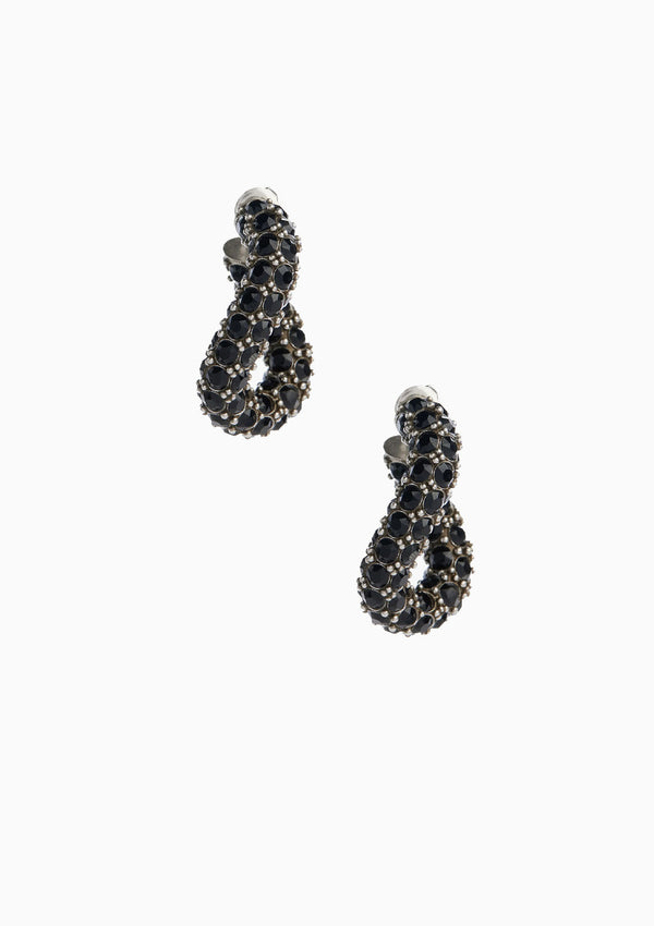 Funky Ring Earrings | Black/Silver