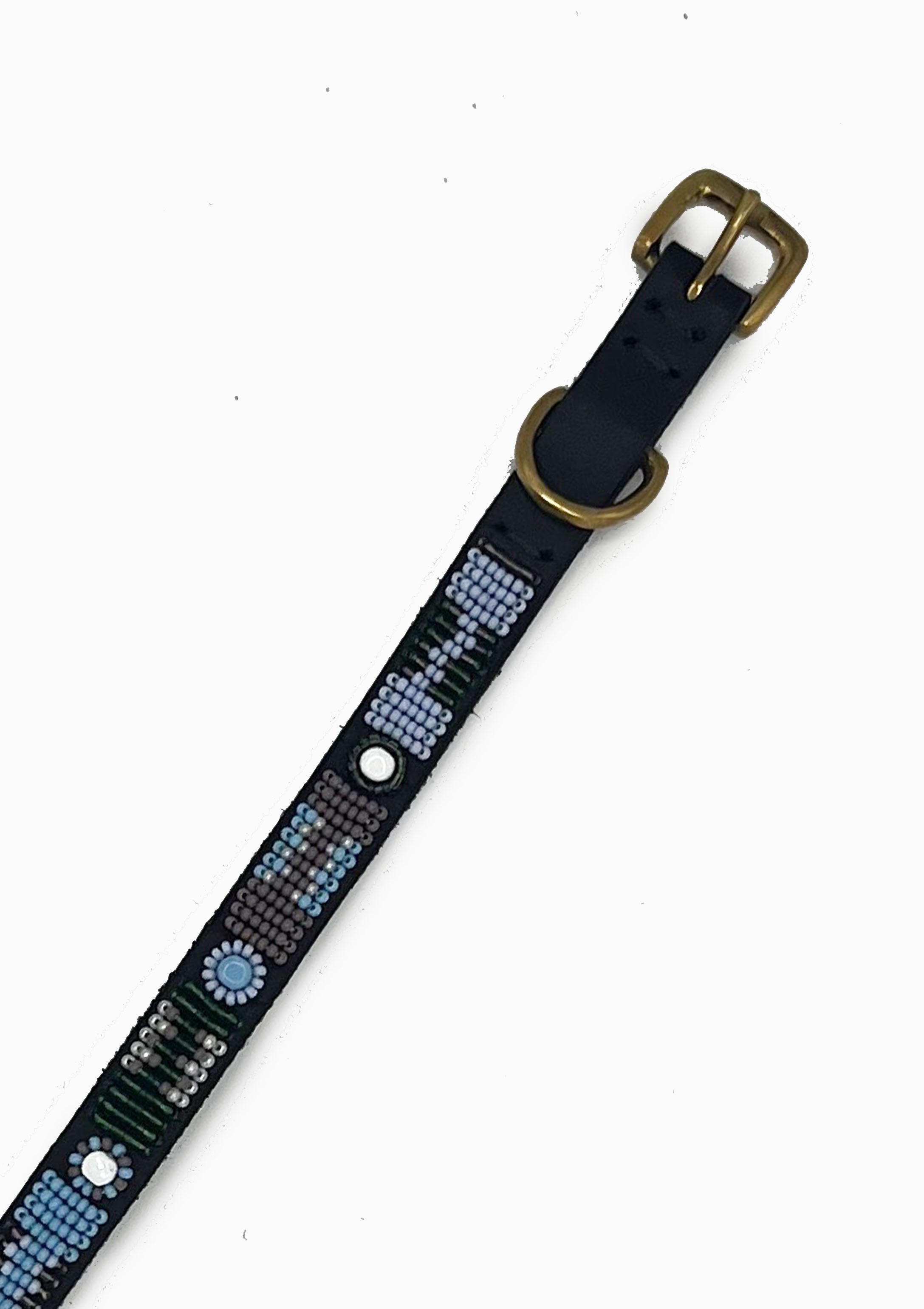 Jacaranda Beaded Dog Collar | 10" Narrow