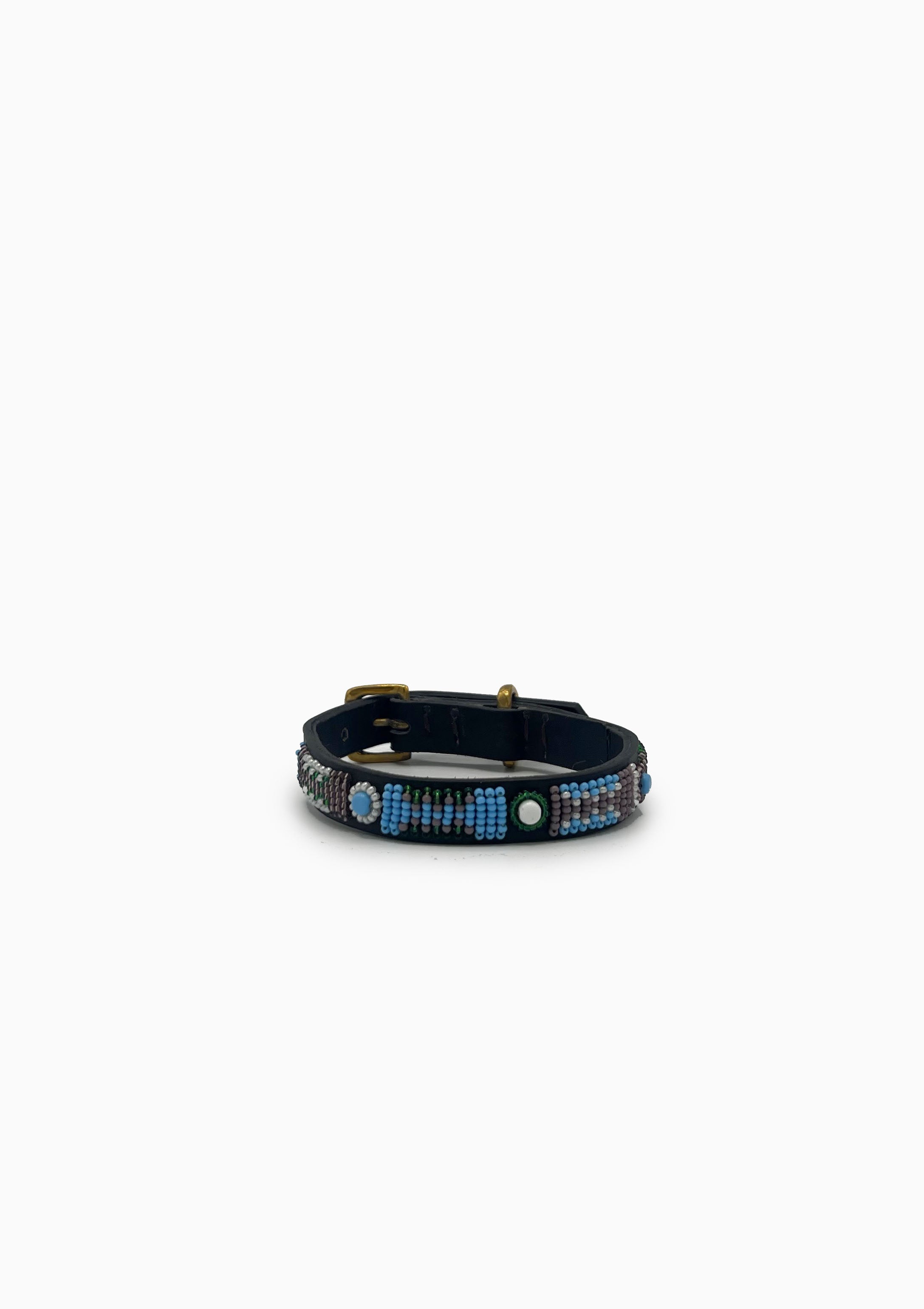 Jacaranda Beaded Dog Collar | 10" Narrow