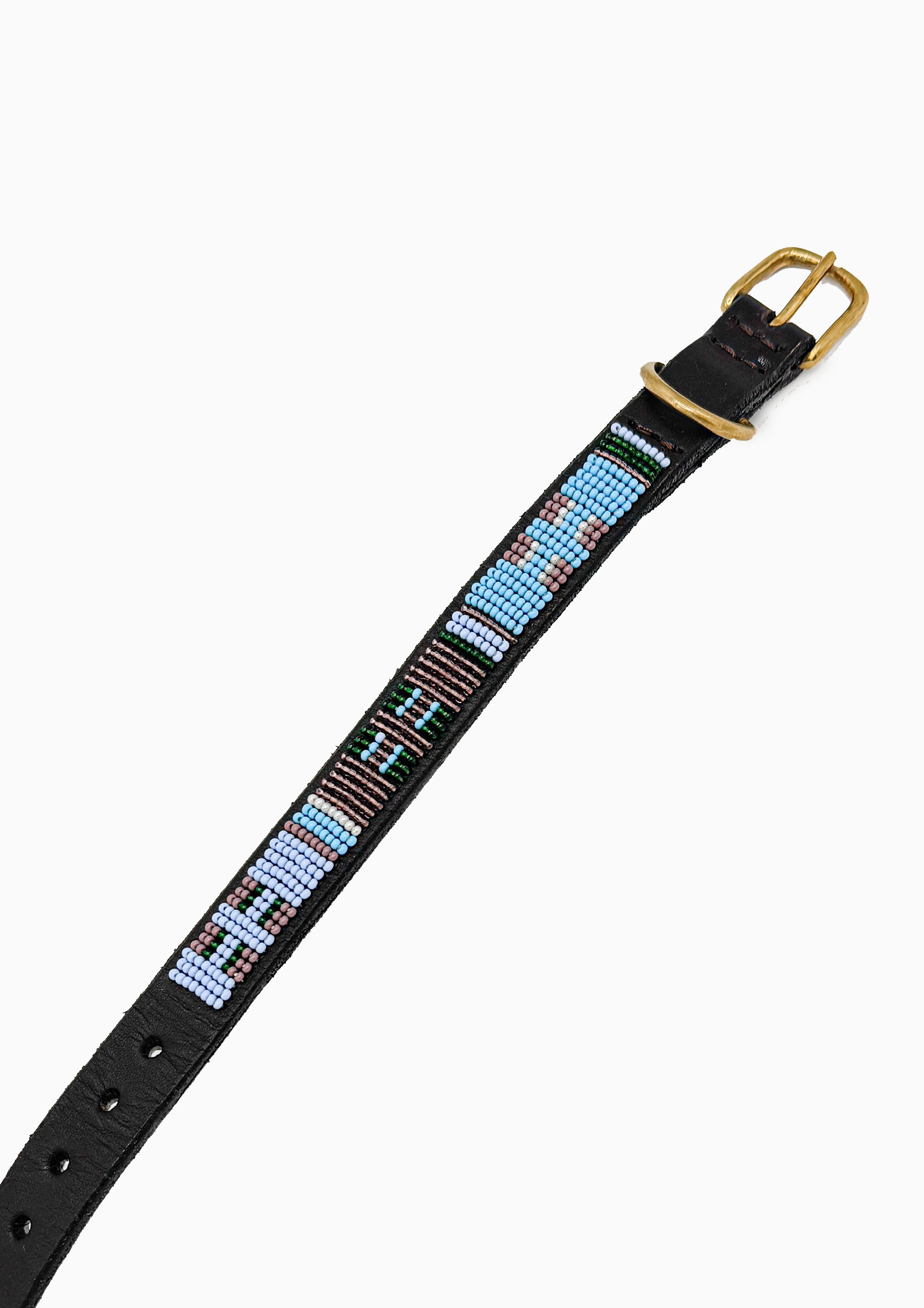 Jacaranda Beaded Dog Collar | 10" Standard