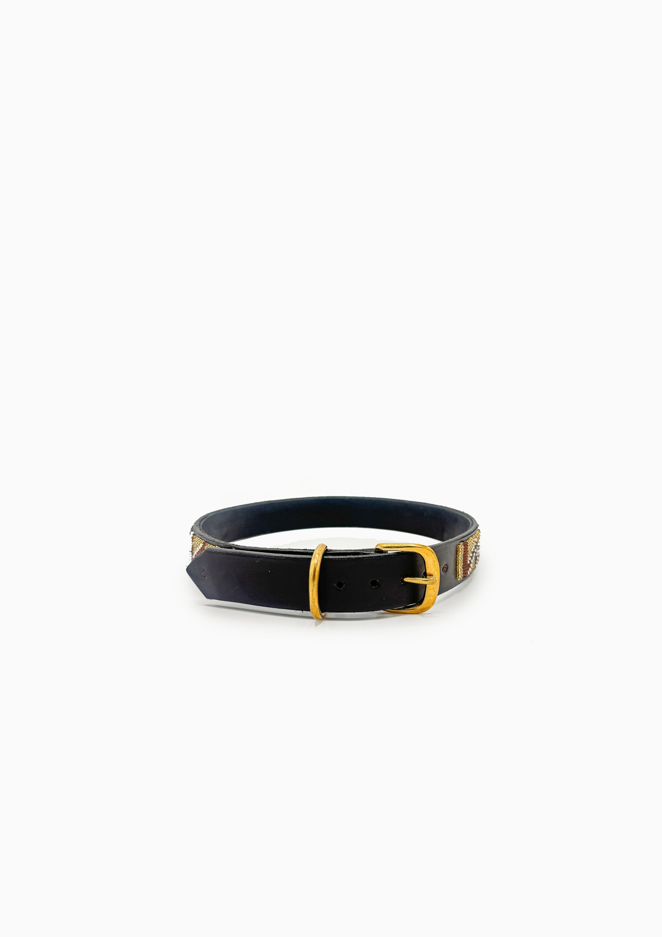Earth Beaded Dog Collar | 22" Wide