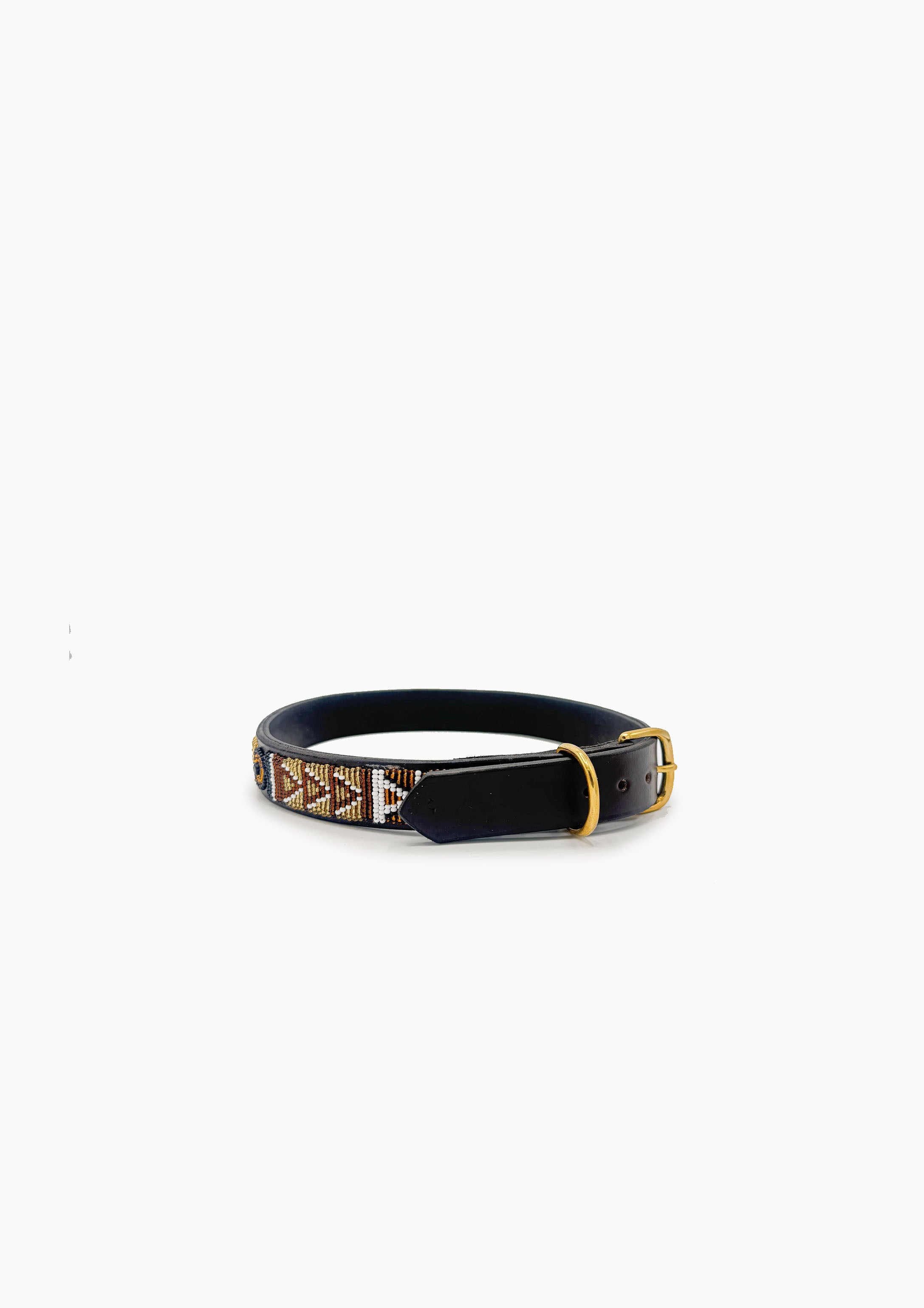 Earth Beaded Dog Collar | 22" Wide