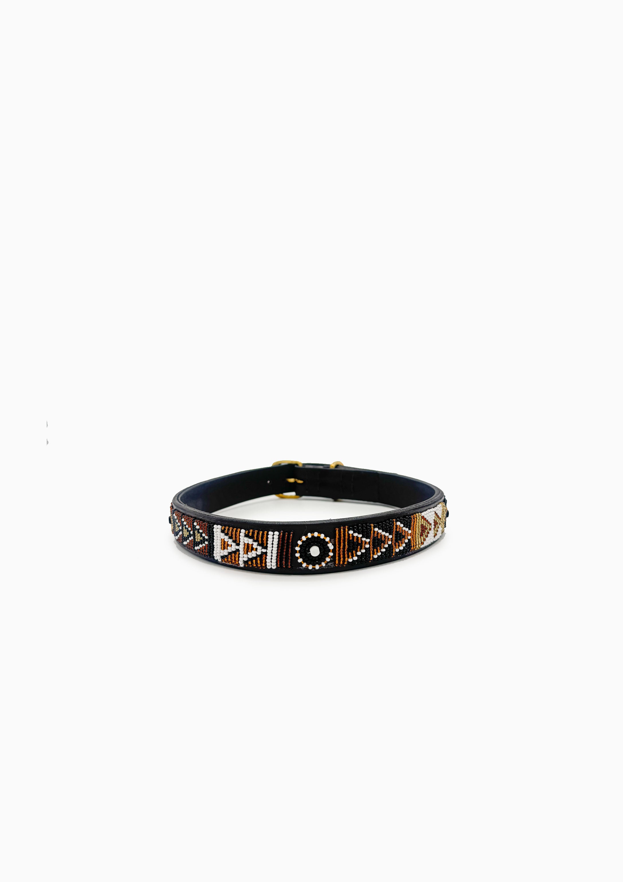 Earth Beaded Dog Collar | 22" Wide