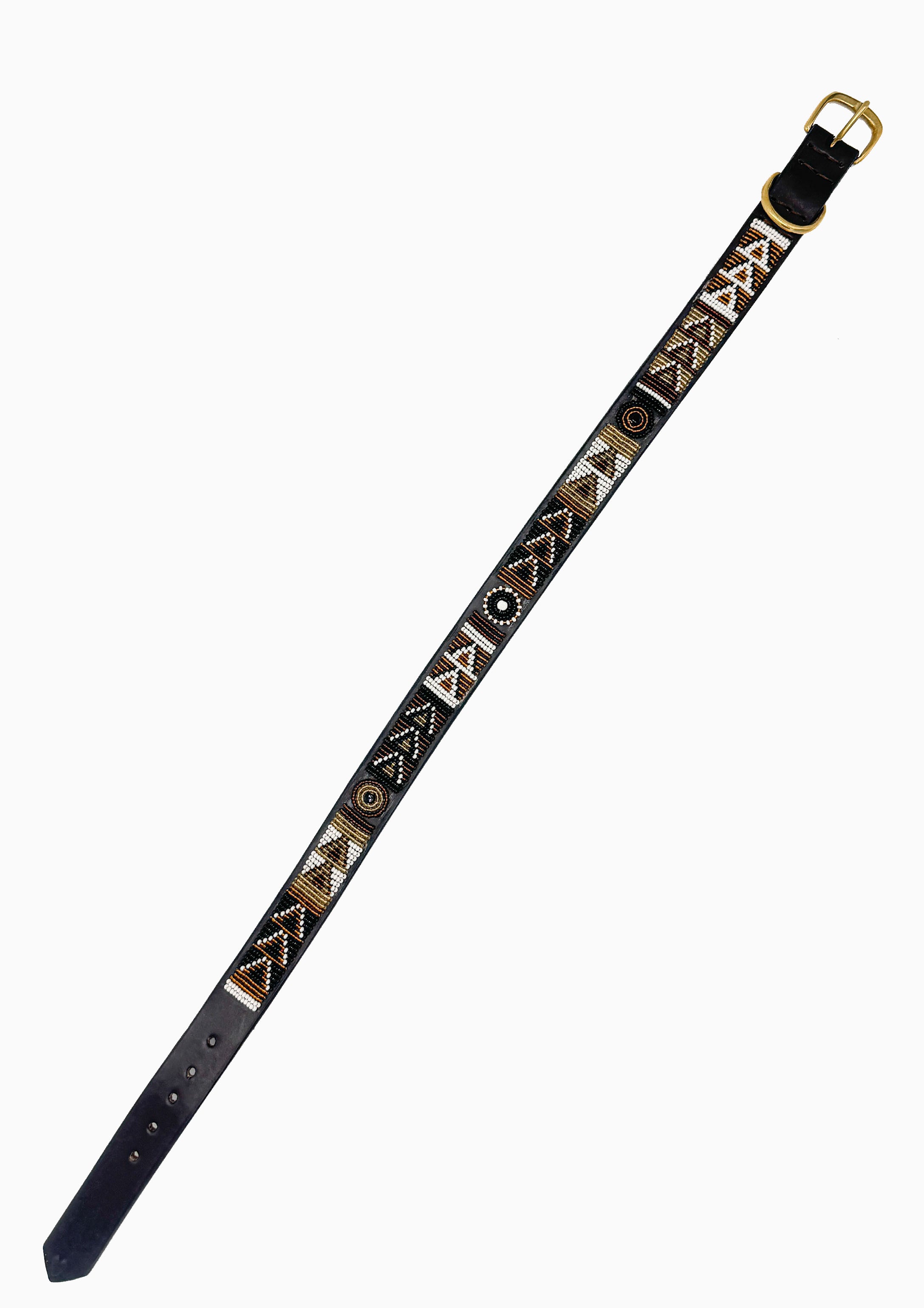 Earth Beaded Dog Collar | 22" Wide