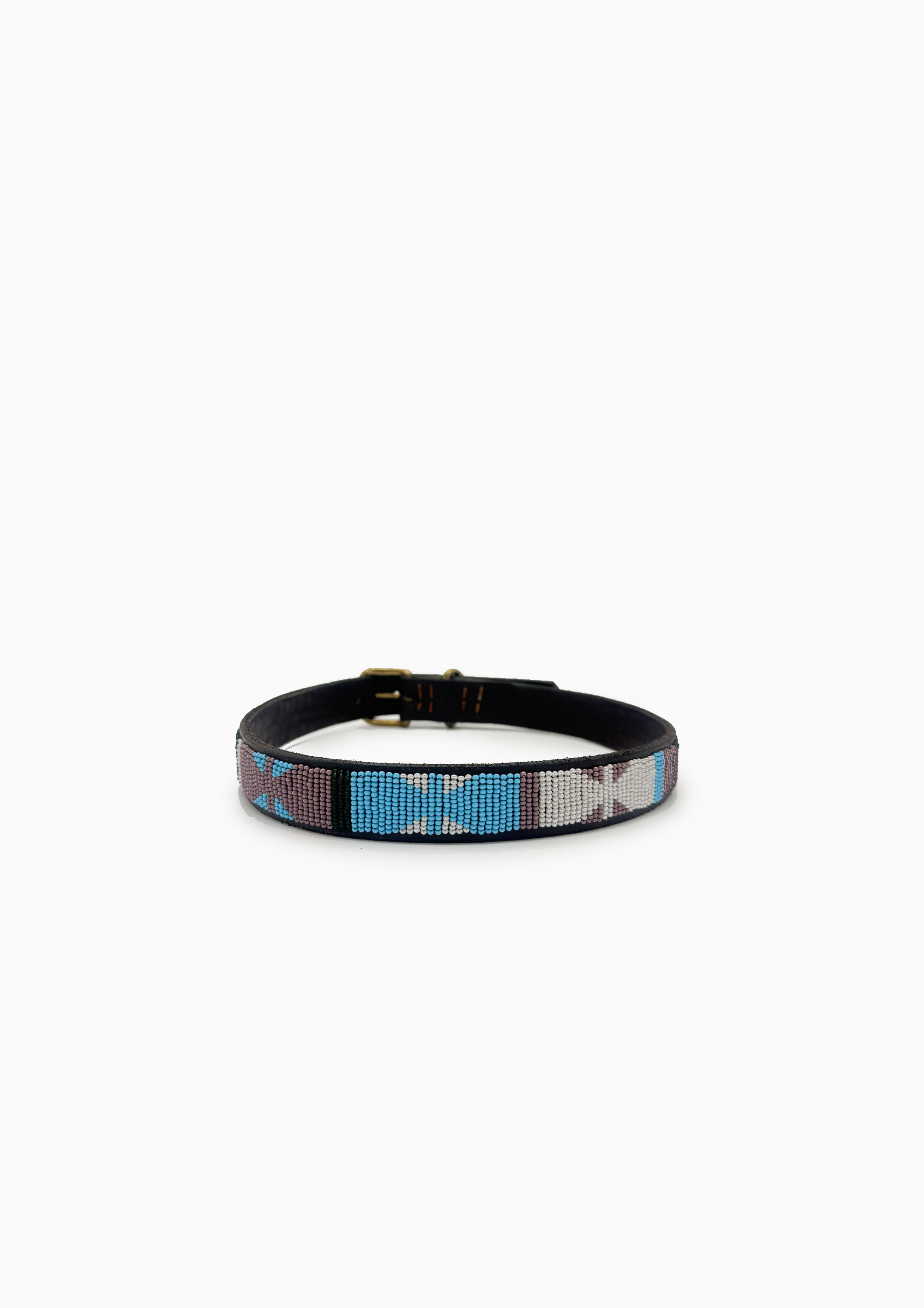 Jacaranda Beaded Dog Collar | 24" Wide