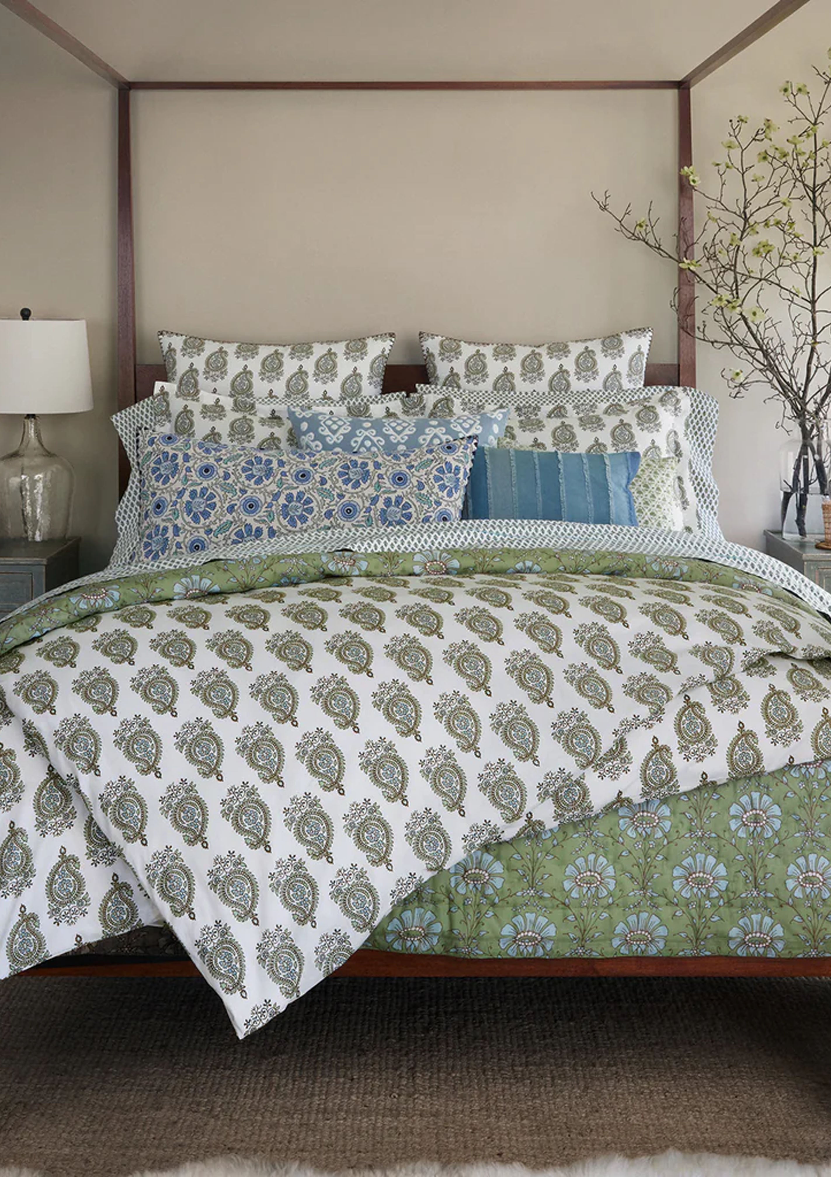 Jeeva Coverlet King Sham | Sage