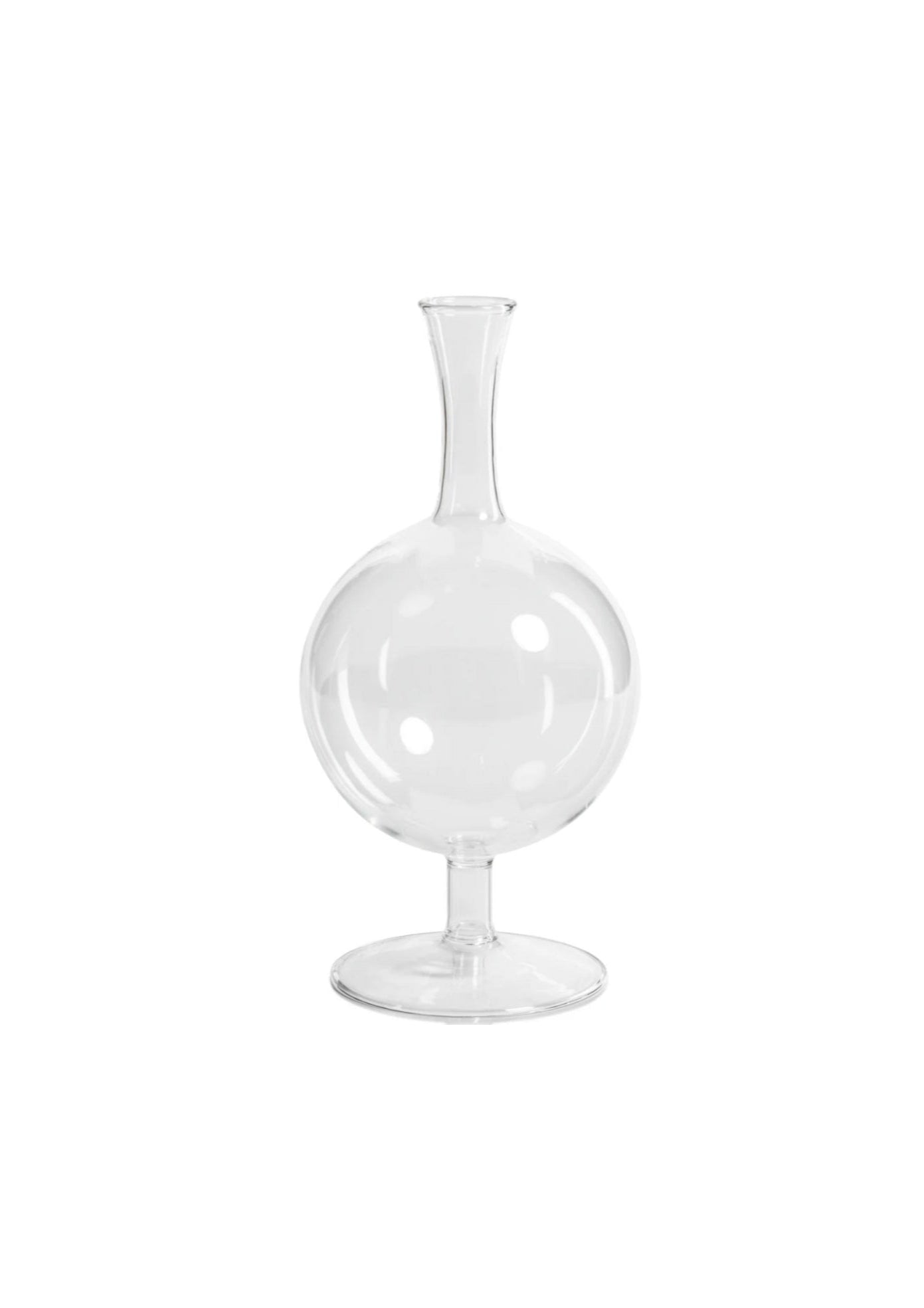 Lily Glass Footed Vase | Round