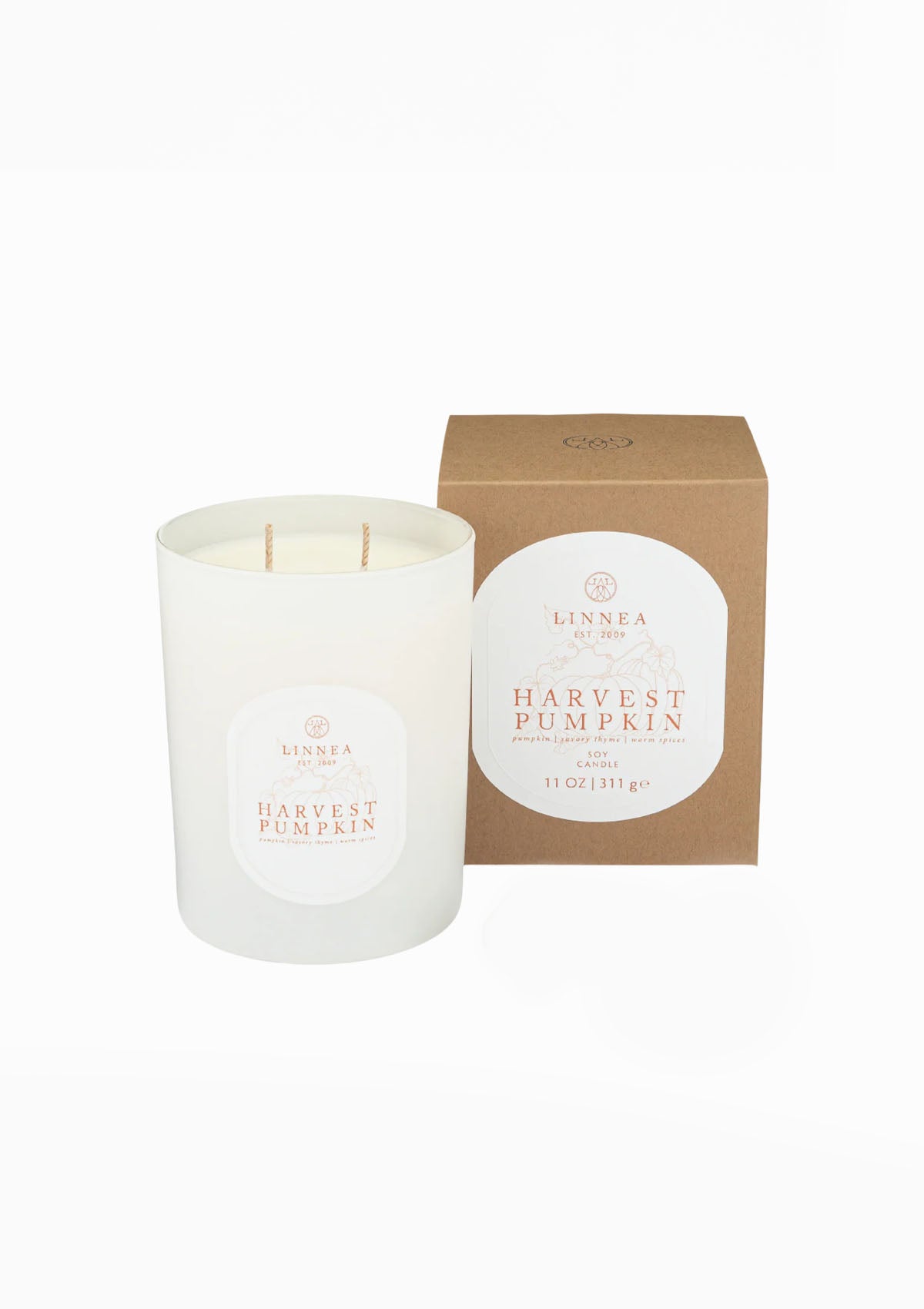 Harvest Pumpkin Double Wick Candle