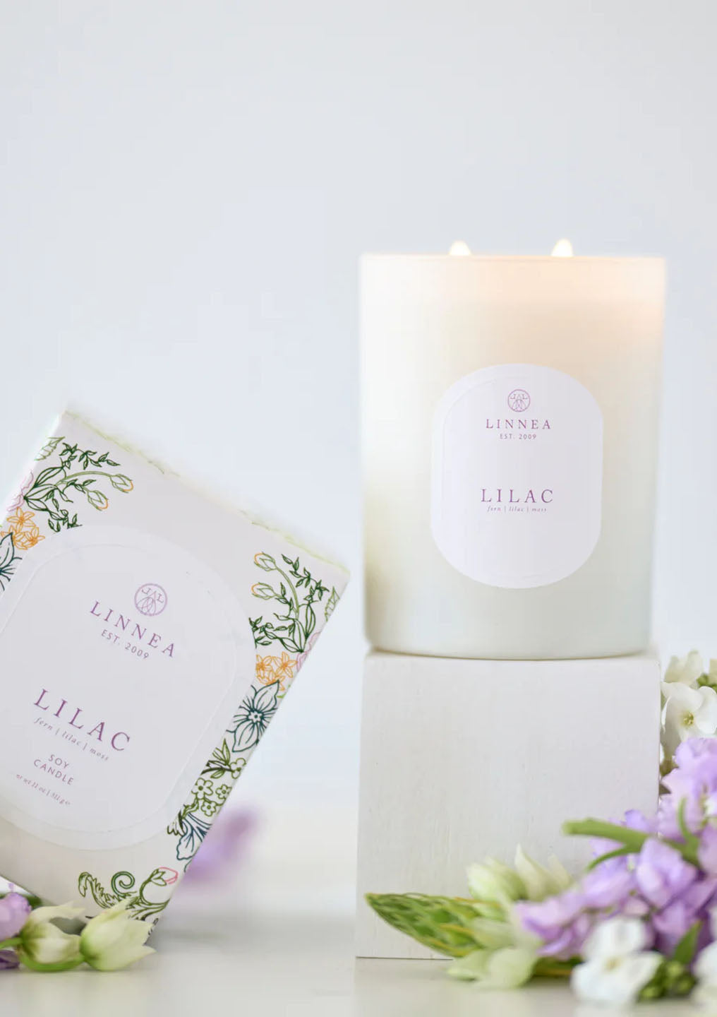 Lilac Double Wick Candle