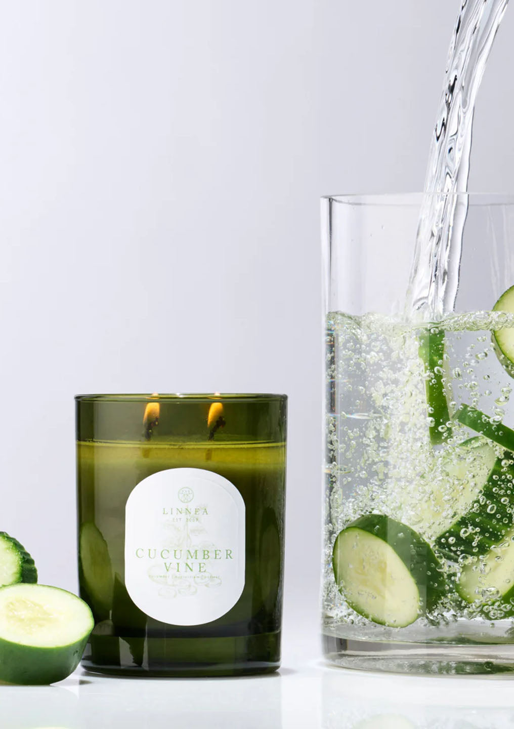 Cucumber Vine Double Wick Candle