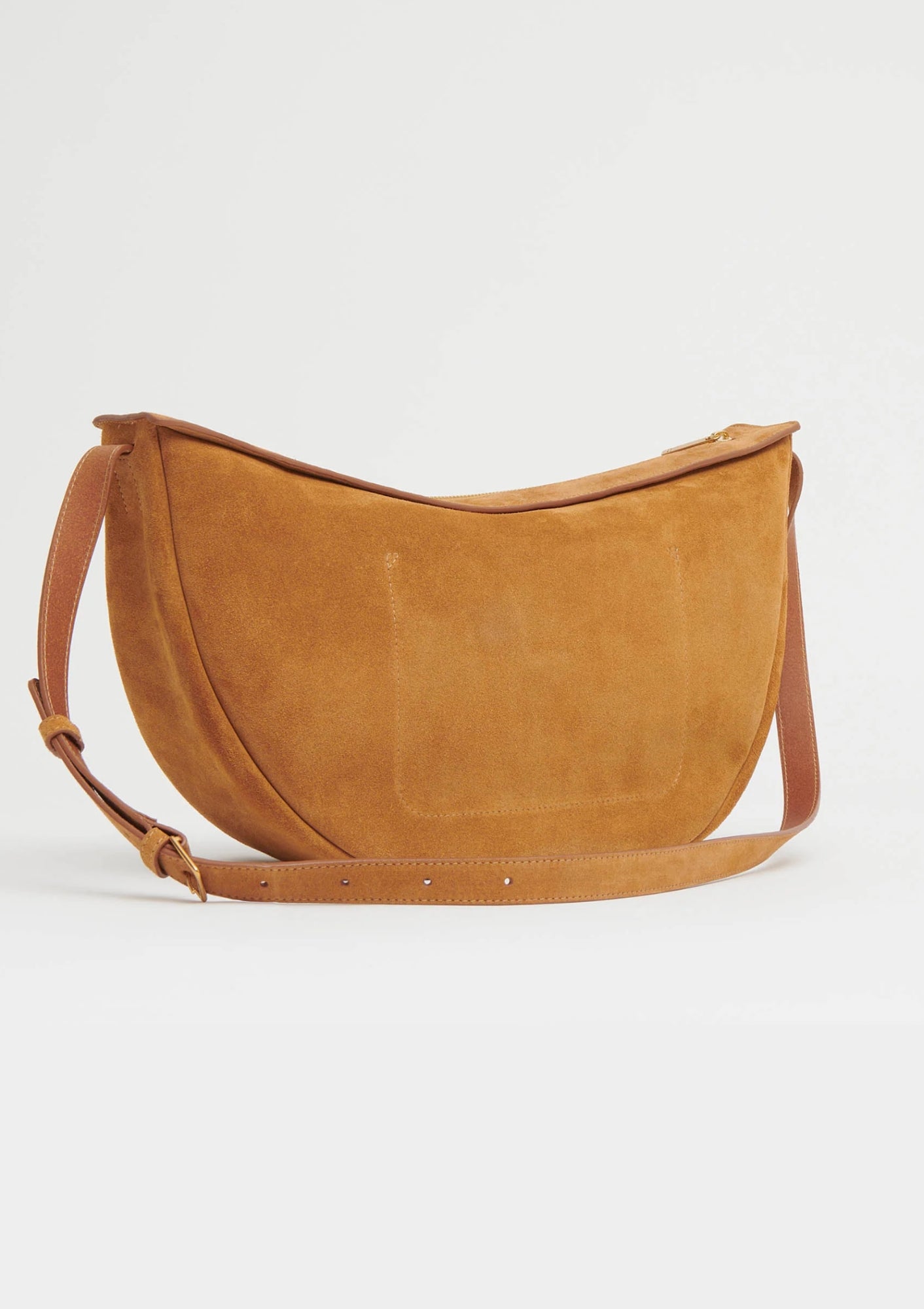 Large Moon Sling Bag | Caramel Suede