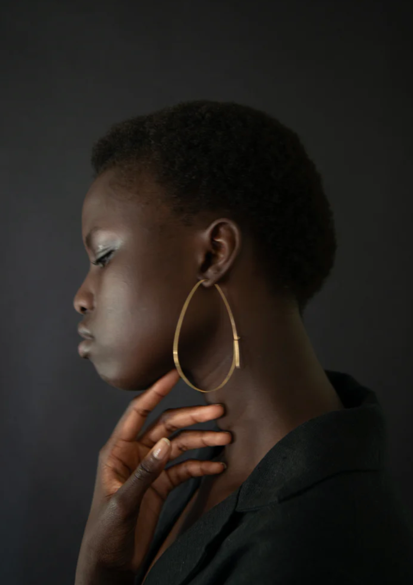 14k Small Egg Hoops