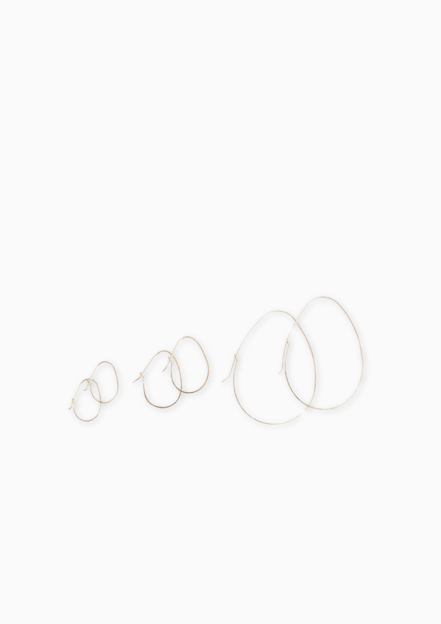 14k Small Egg Hoops