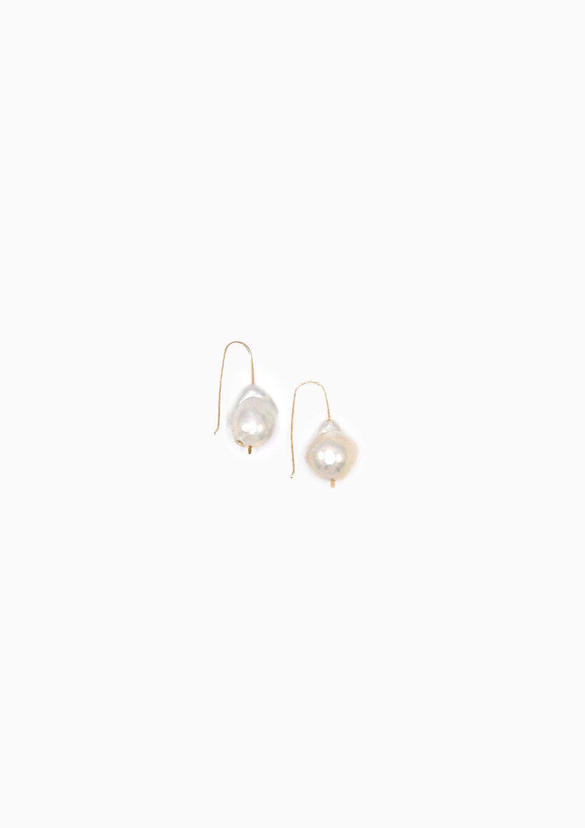 Baroque Pearl Drop Earrings | White