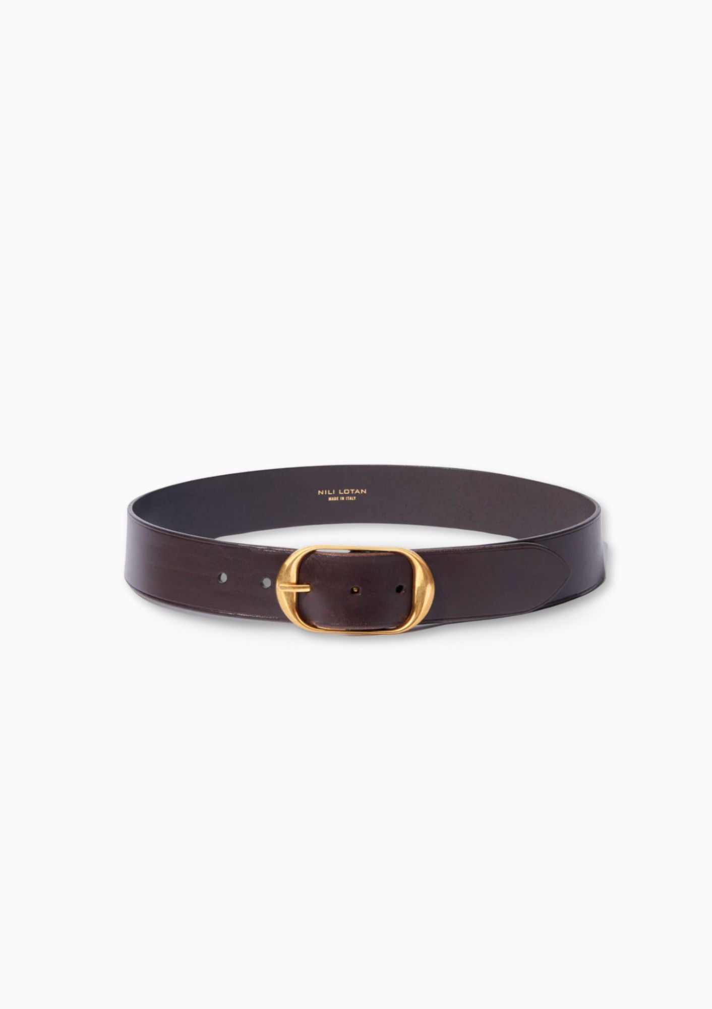 Nili Belt | Dark Brown/Antique Brass