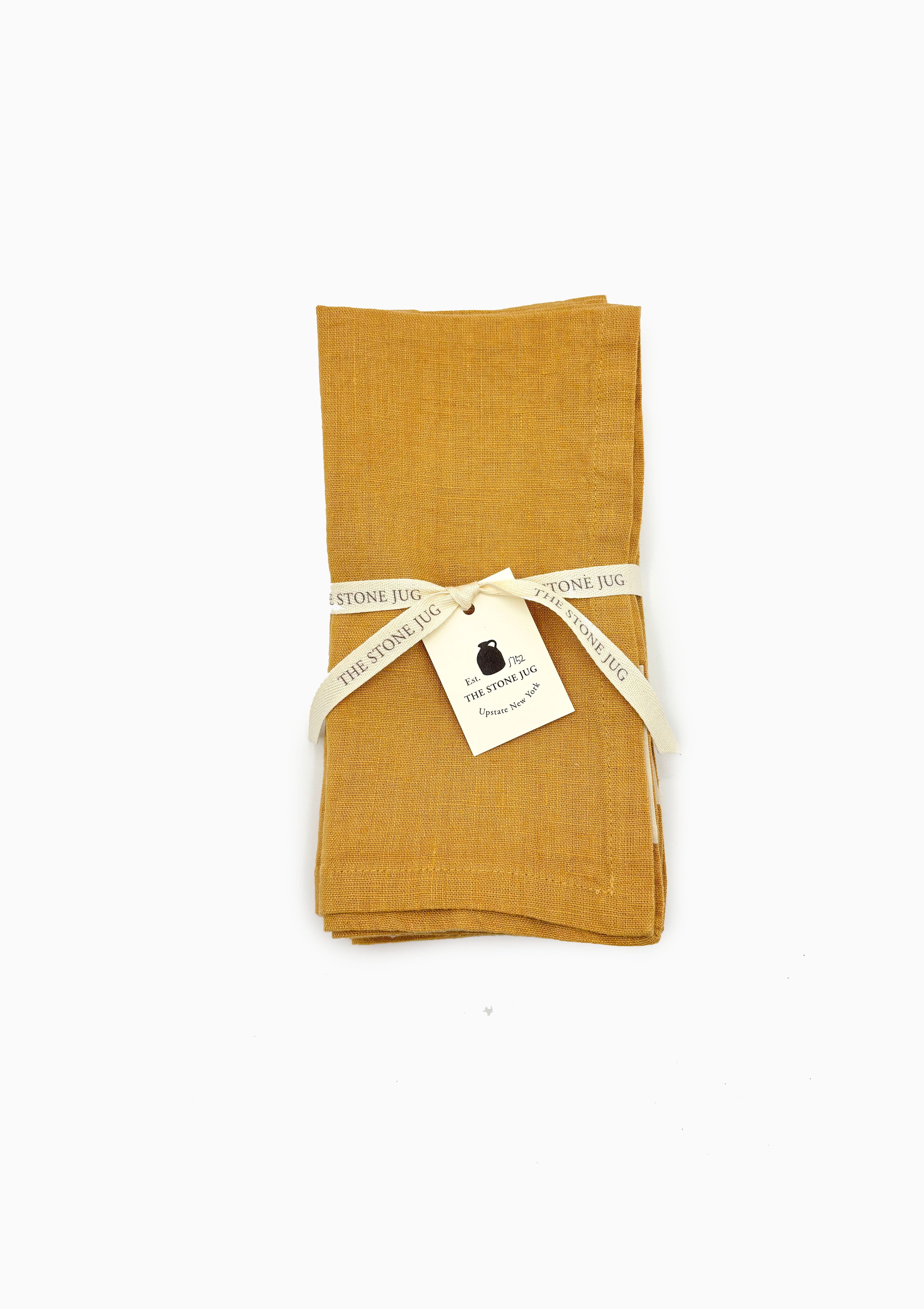Honey 100% Stone Washed Linen Napkin | Set Of 4