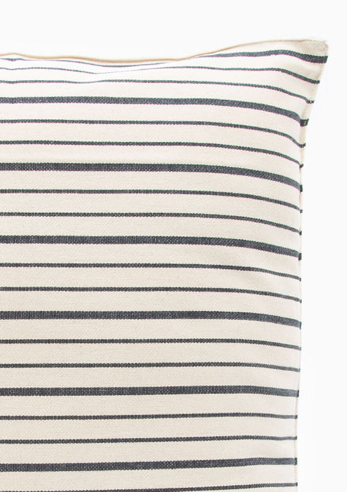 Elegant 20" x 20" throw pillow in the Stripe, blending soft, neutral hues with refined, traditional striping.