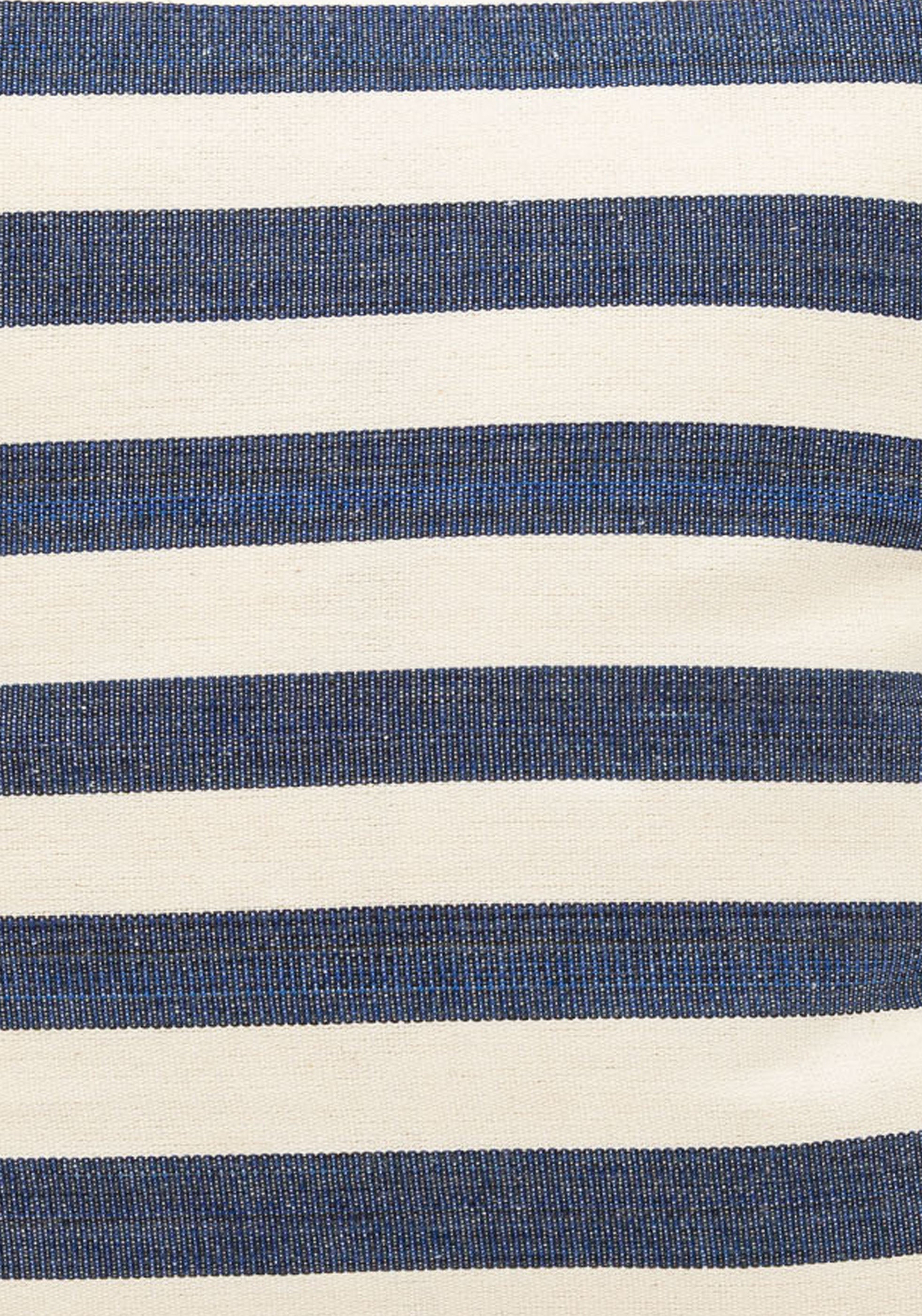 New Cushion, Navy/Off White Bold Stripe | 16" x 16"