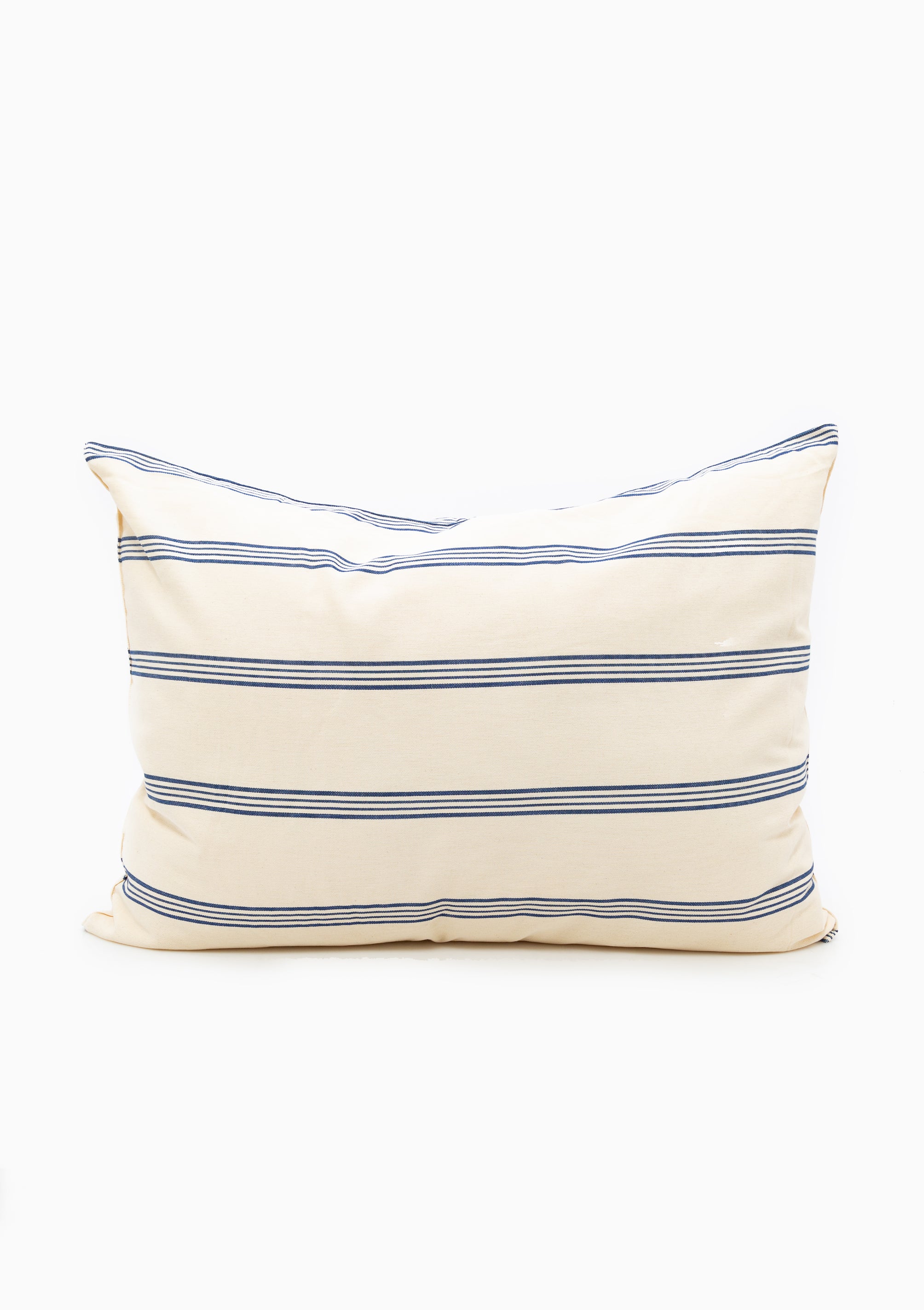 New Headboard Cushion, Navy/Ecru Thin Stripe | 24" x 32"